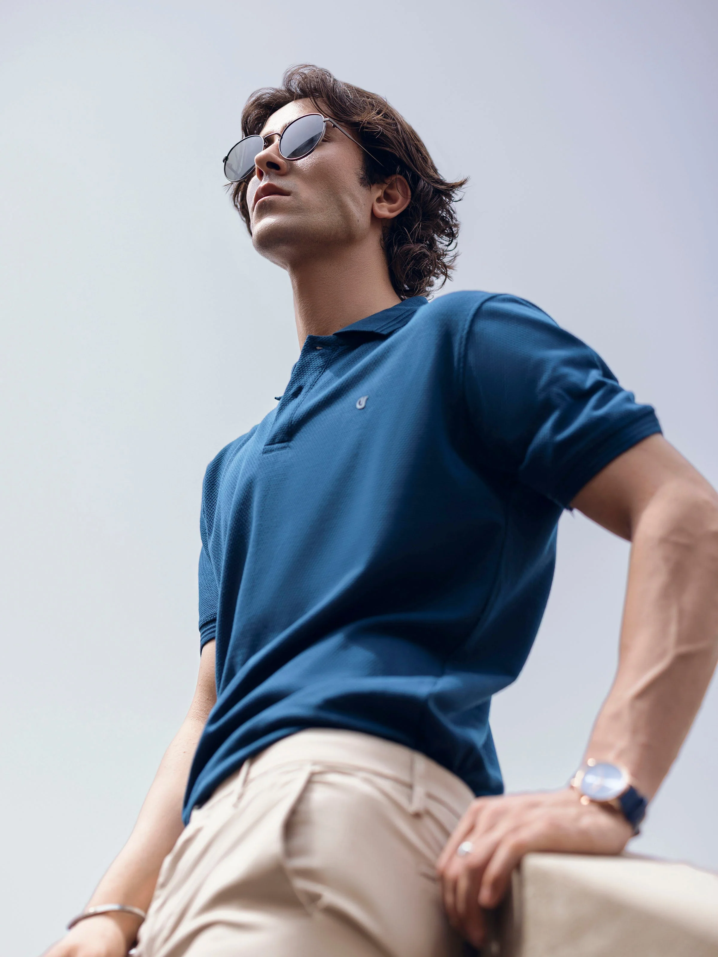 Men's Dark Teal Polo Shirt - EMTPS5-062 - Image 4