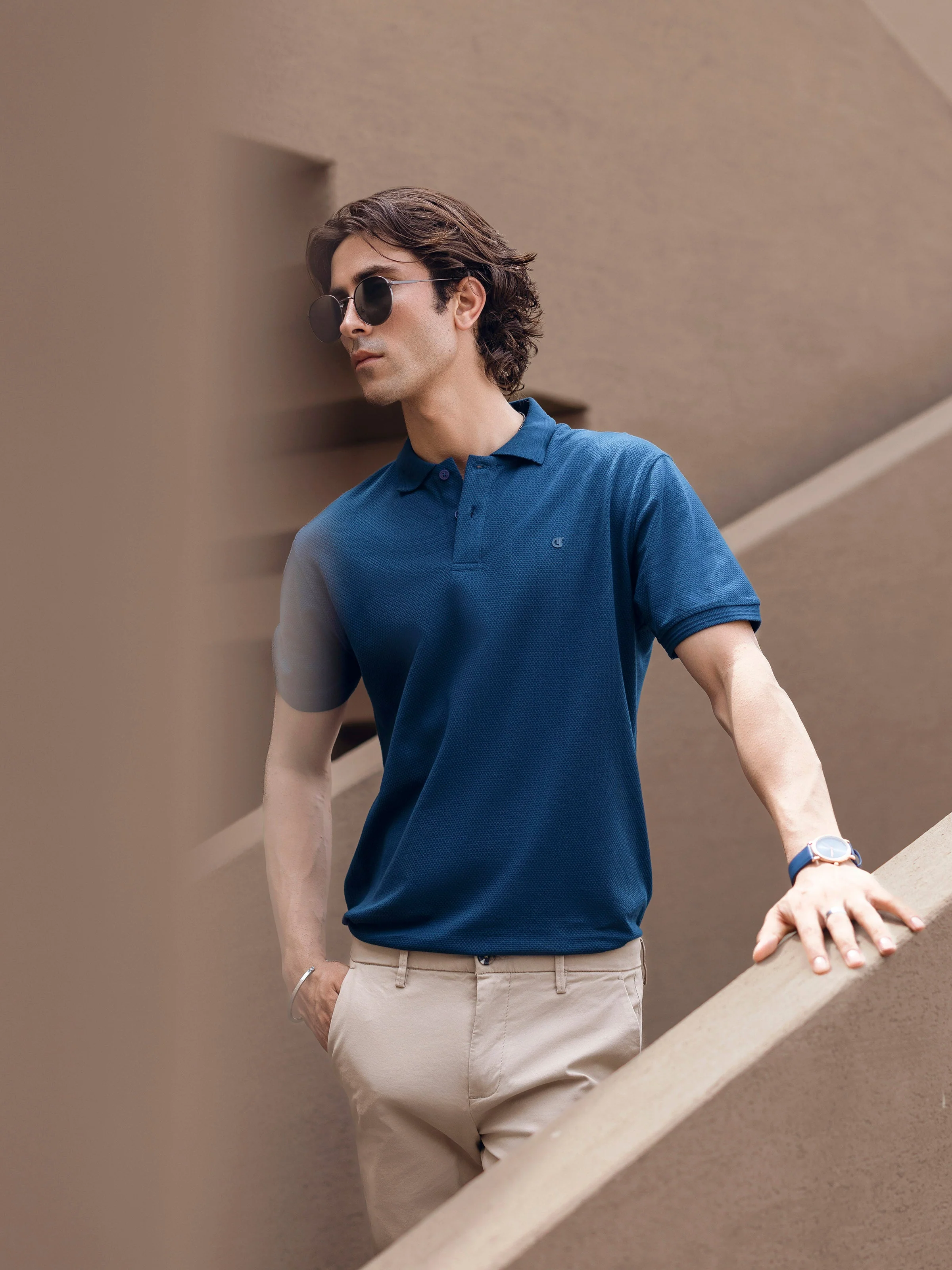 Men's Dark Teal Polo Shirt - EMTPS5-062 - Image 6