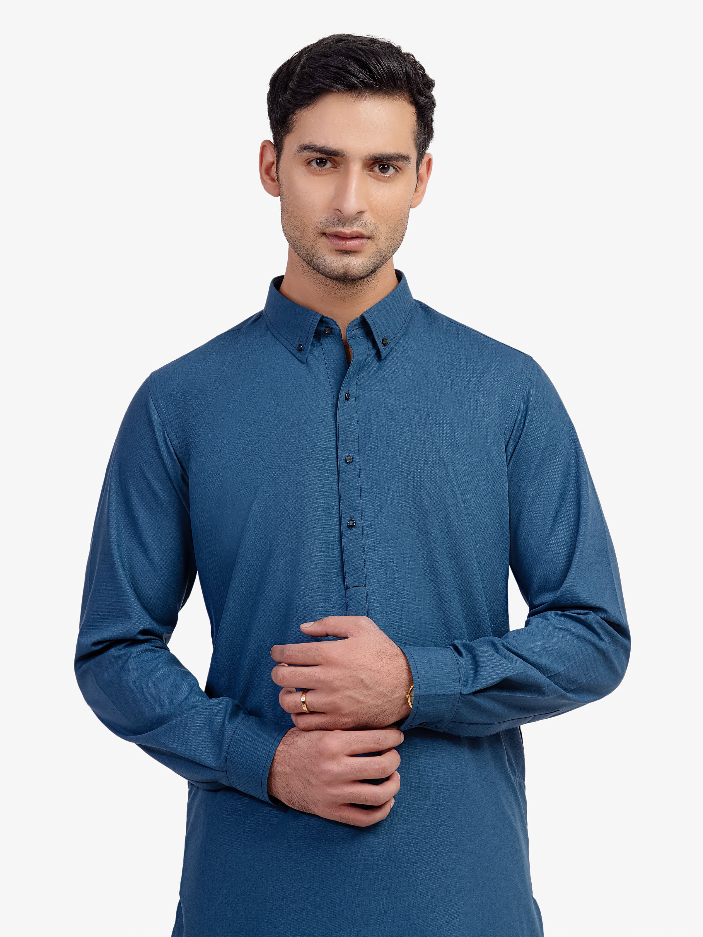 Men's Deep Ocean Shalwar Kameez - EMTKST5-99592 - Image 2