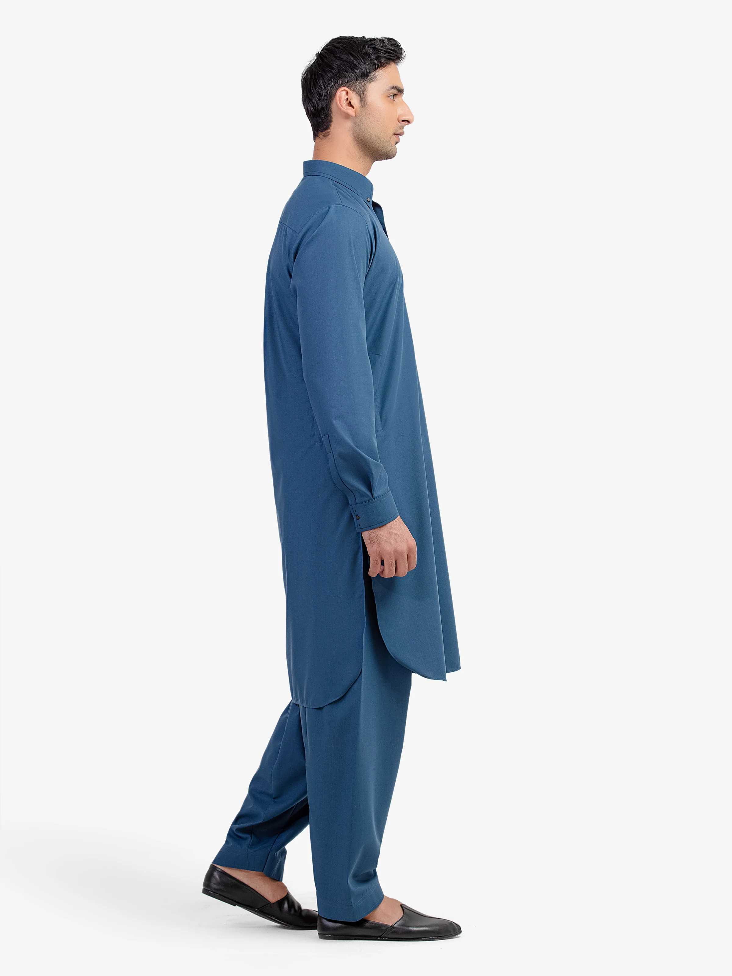 Men's Deep Ocean Shalwar Kameez - EMTKST5-99592 - Image 5