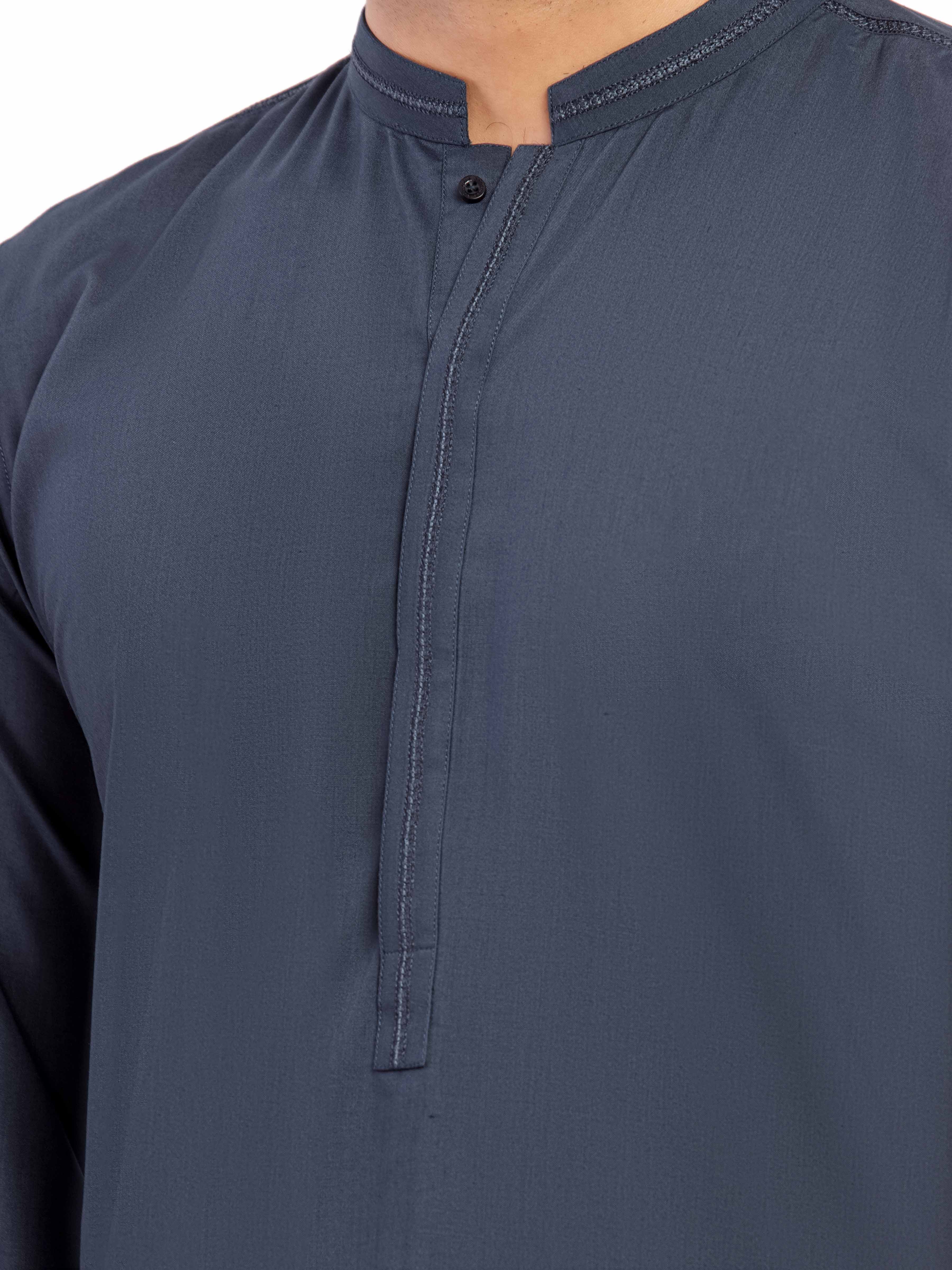 Men's Deep Ocean Shalwar Kameez - EMTKST5-99600 - Image 3