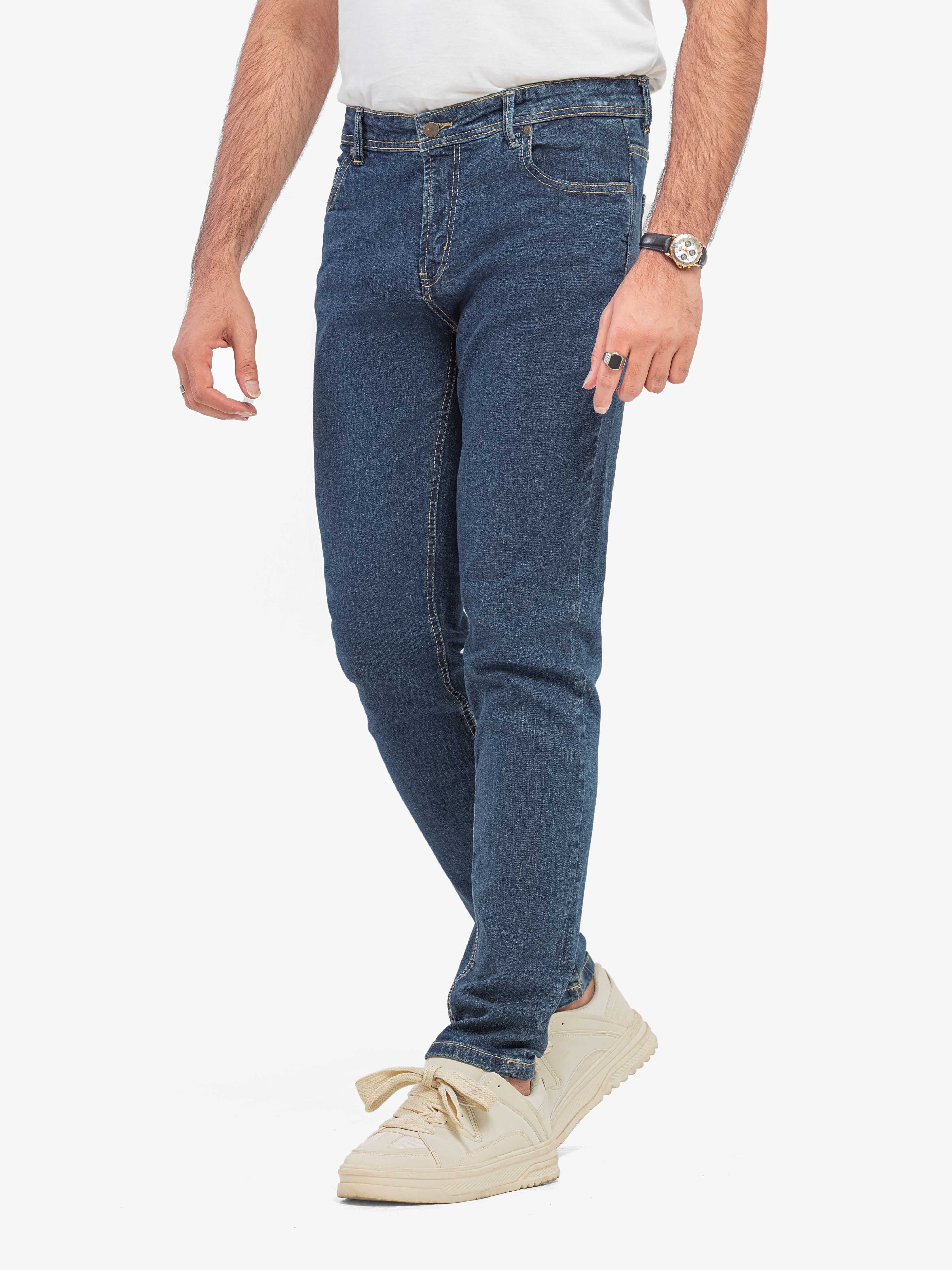 Men's Denim Blue Denim Pant - EMBPD5-016 - Image 2