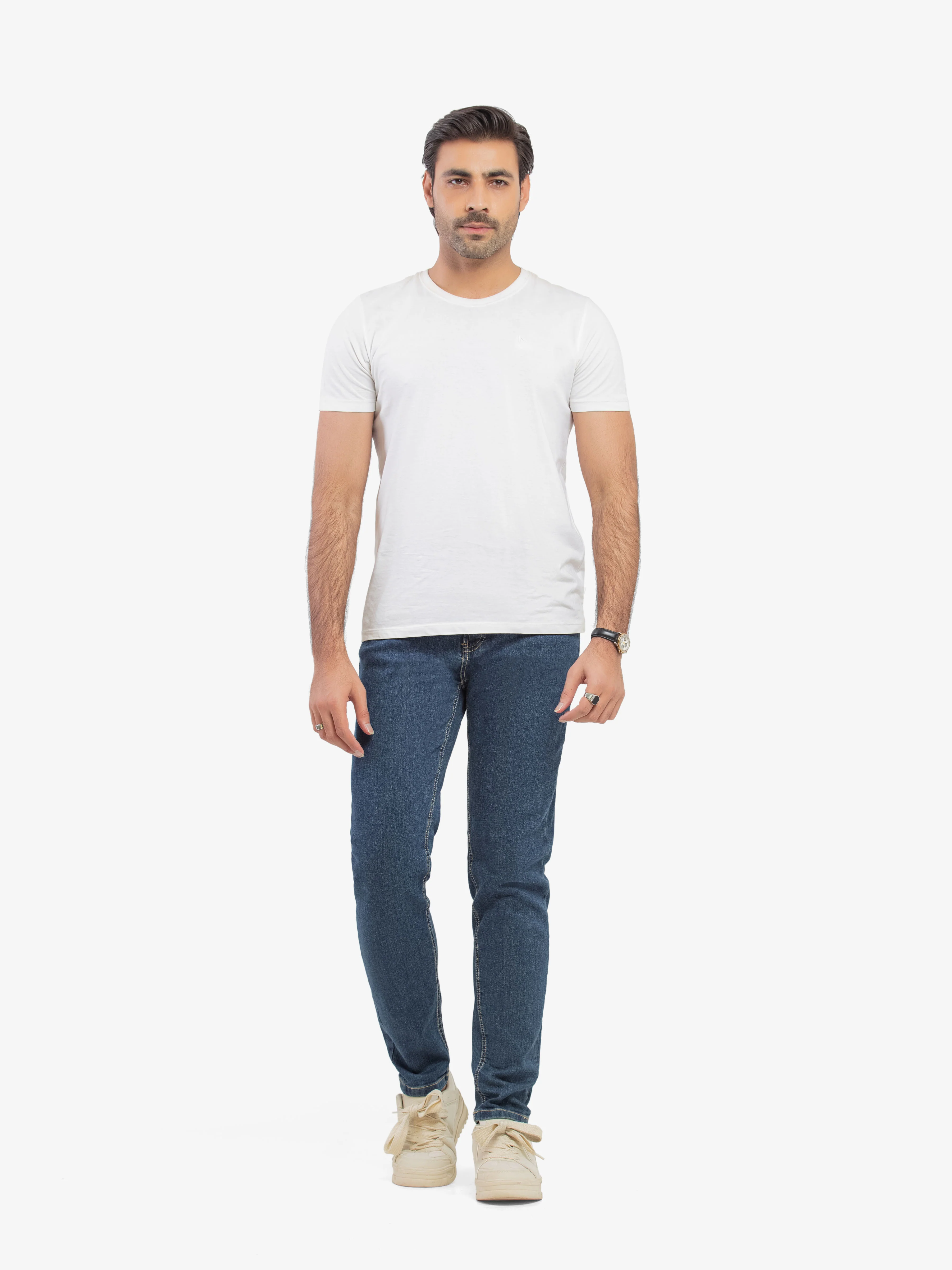 Men's Denim Blue Denim Pant - EMBPD5-016 - Image 3