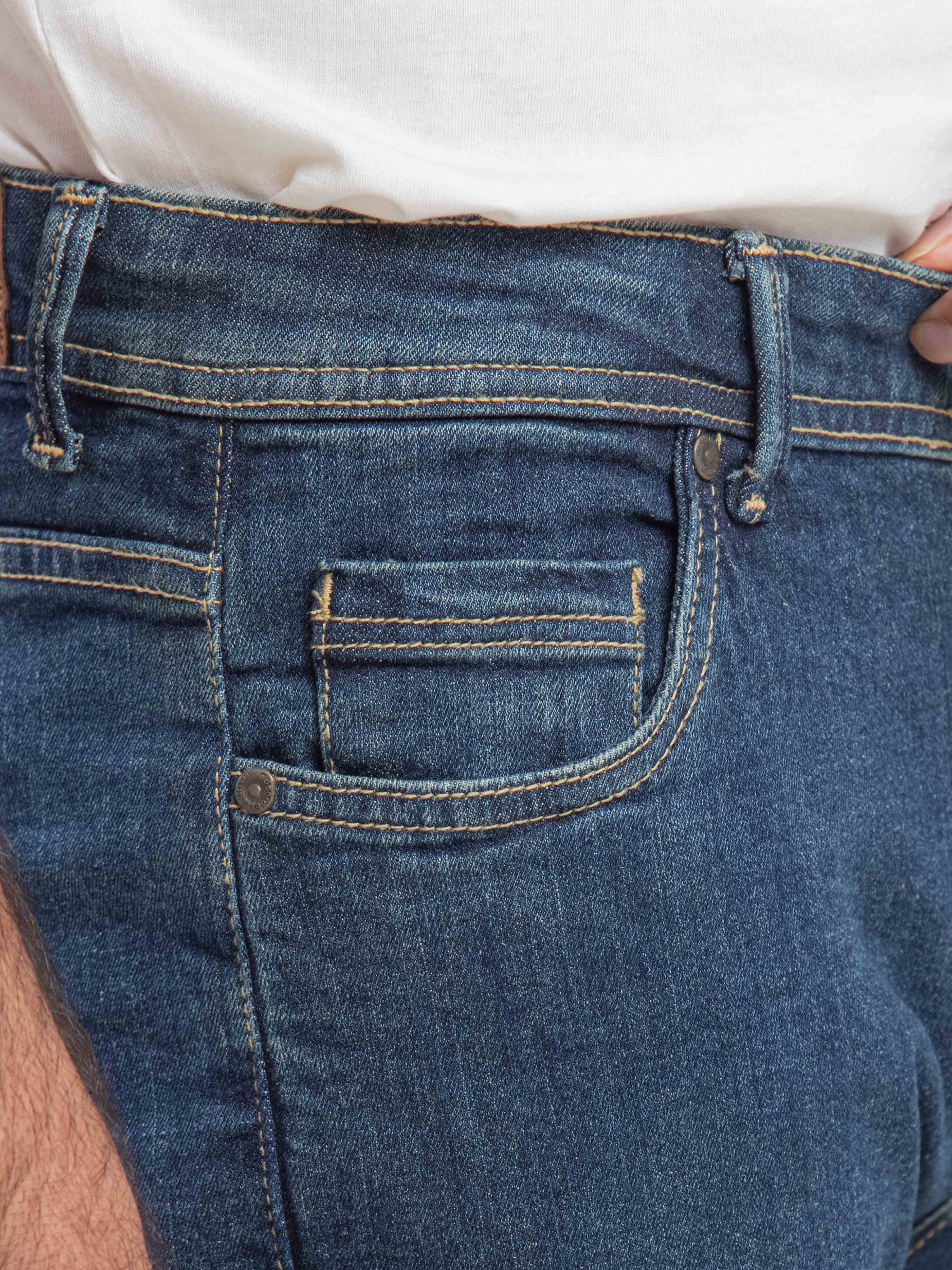 Men's Denim Blue Denim Pant - EMBPD5-016 - Image 4