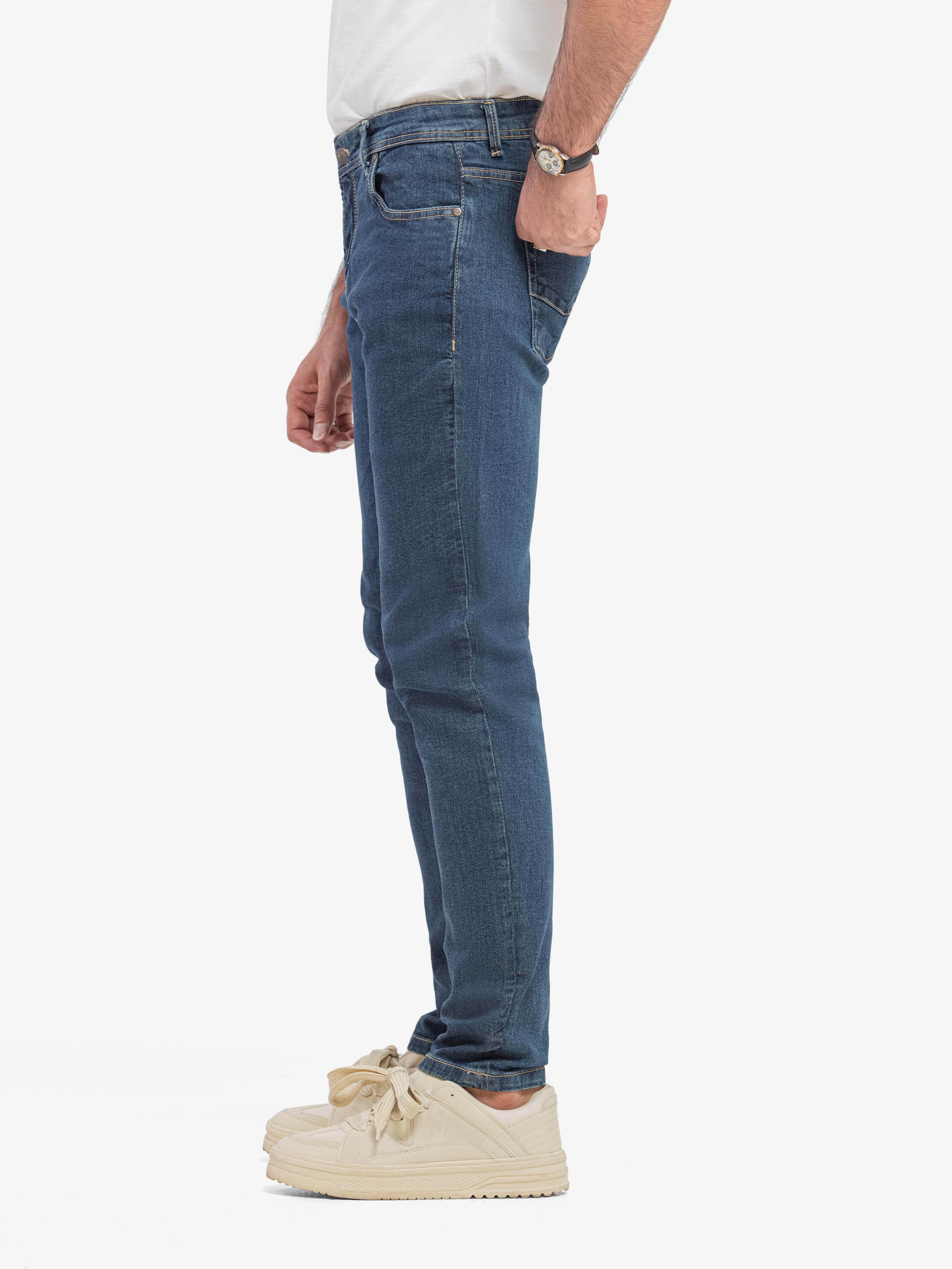 Men's Denim Blue Denim Pant - EMBPD5-016 - Image 5