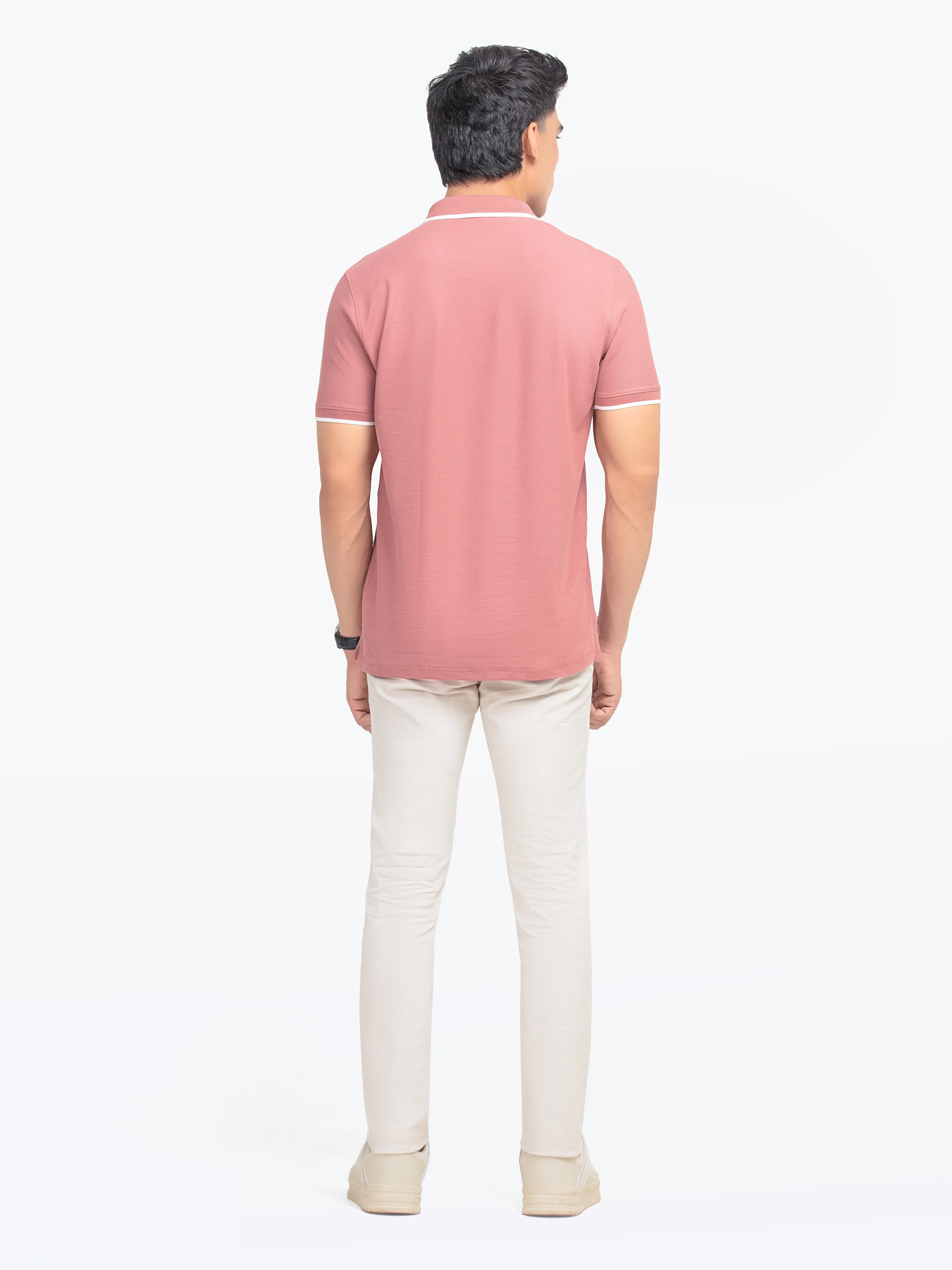 Men's Dusty Rose Polo Shirt - EMTPS5-043 - Image 5