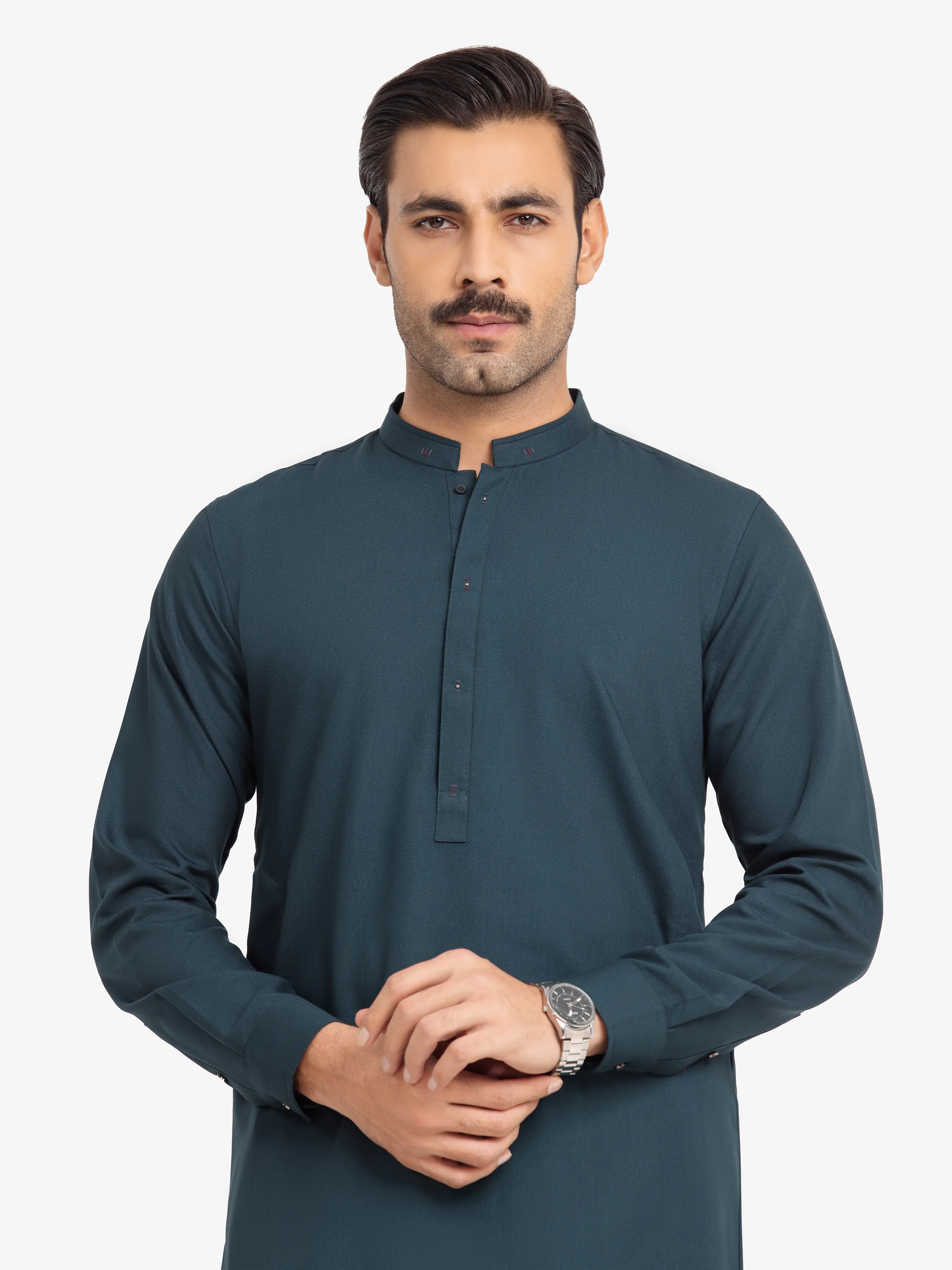 Men's Emerald Green Shalwar Kameez - EMTKST24-99465 - Image 2