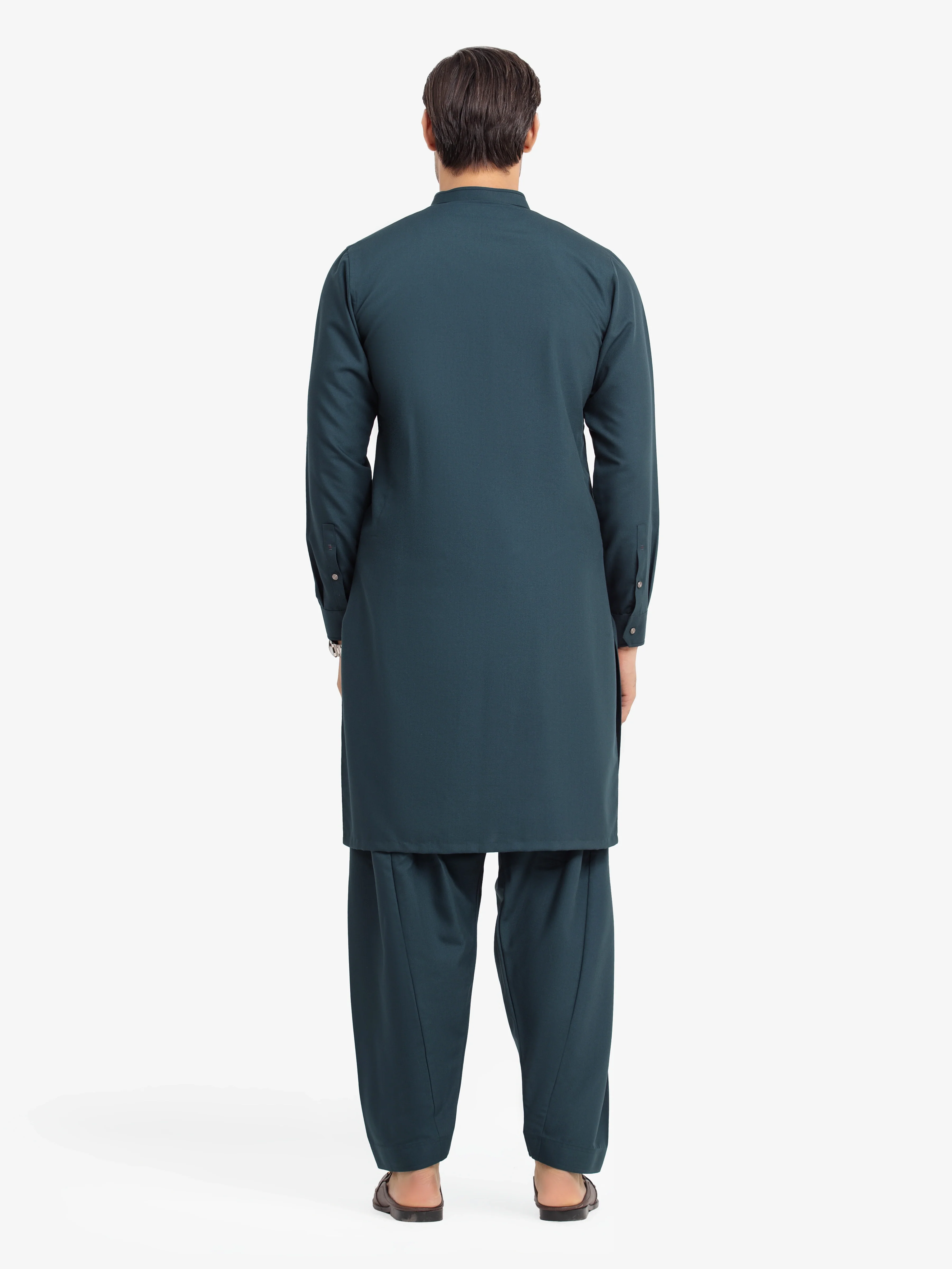 Men's Emerald Green Shalwar Kameez - EMTKST24-99465 - Image 5