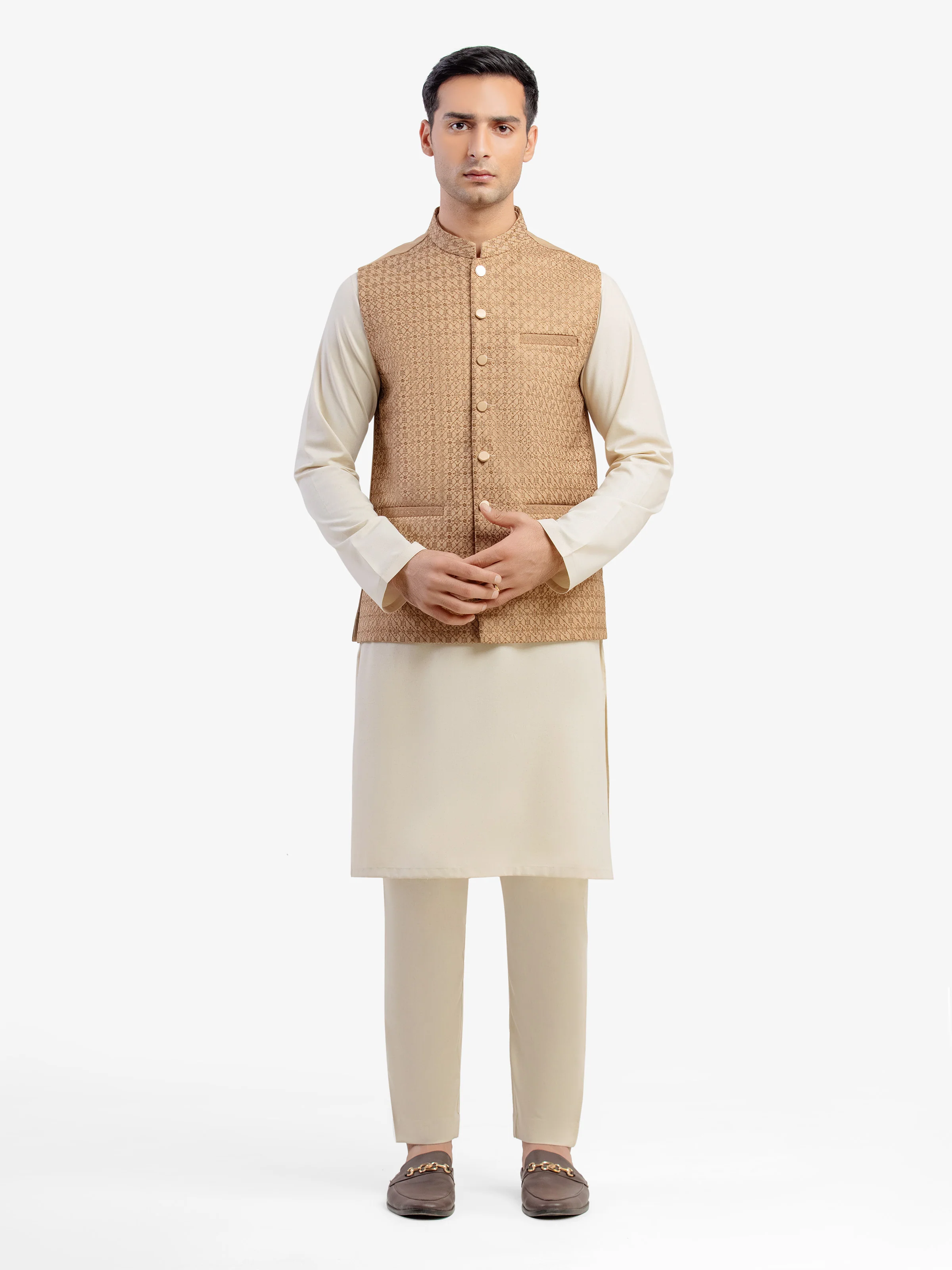 Men's Fawn Waist Coat - EMTWC5-35966 - Image 2