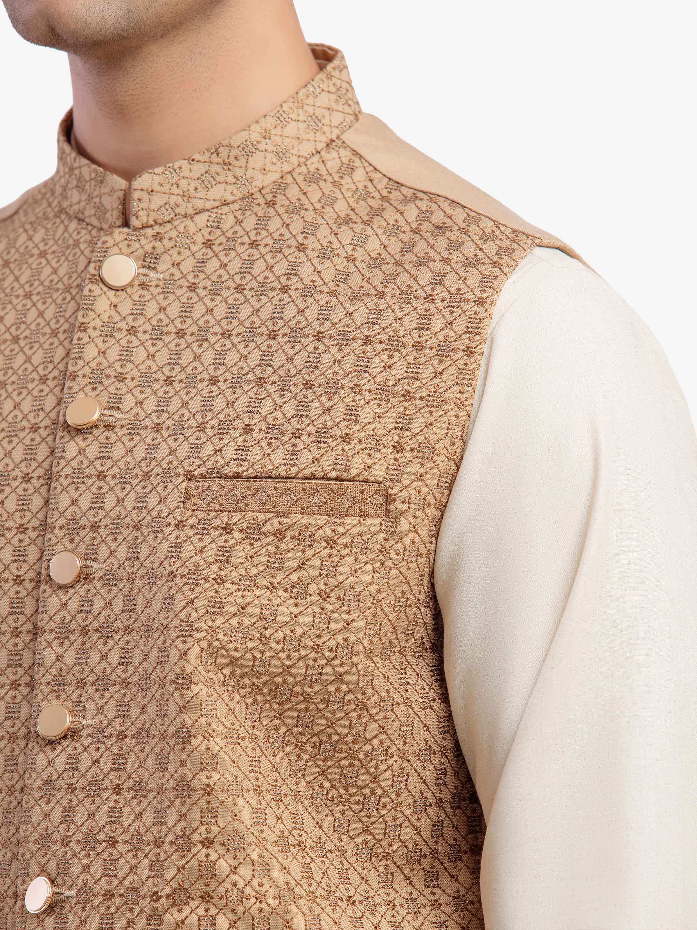 Men's Fawn Waist Coat - EMTWC5-35966 - Image 3