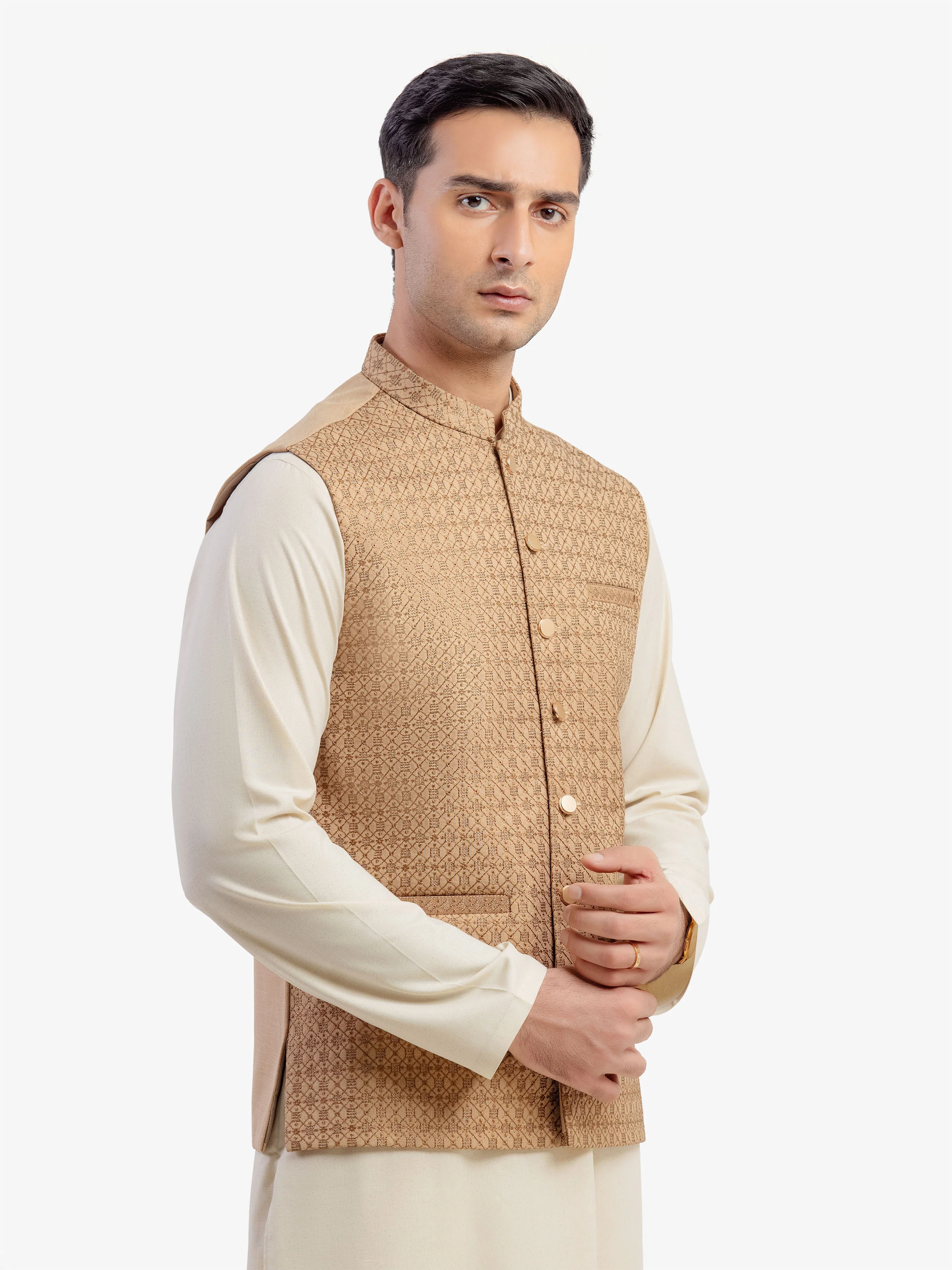 Men's Fawn Waist Coat - EMTWC5-35966 - Image 4
