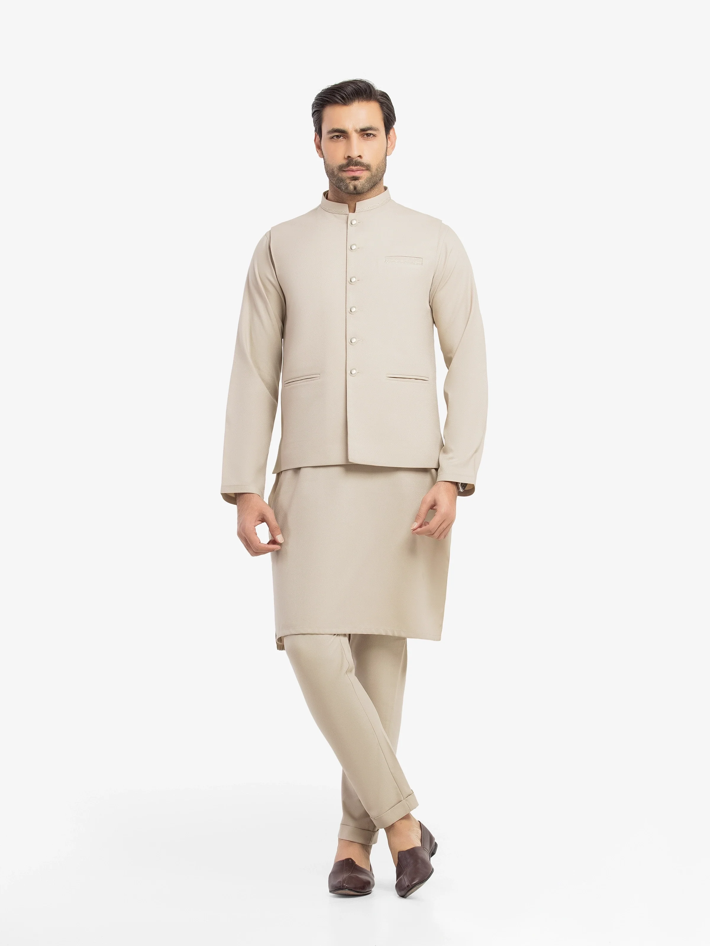 Men's Fawn Waist Coat Suit - ECMTWCS5-026