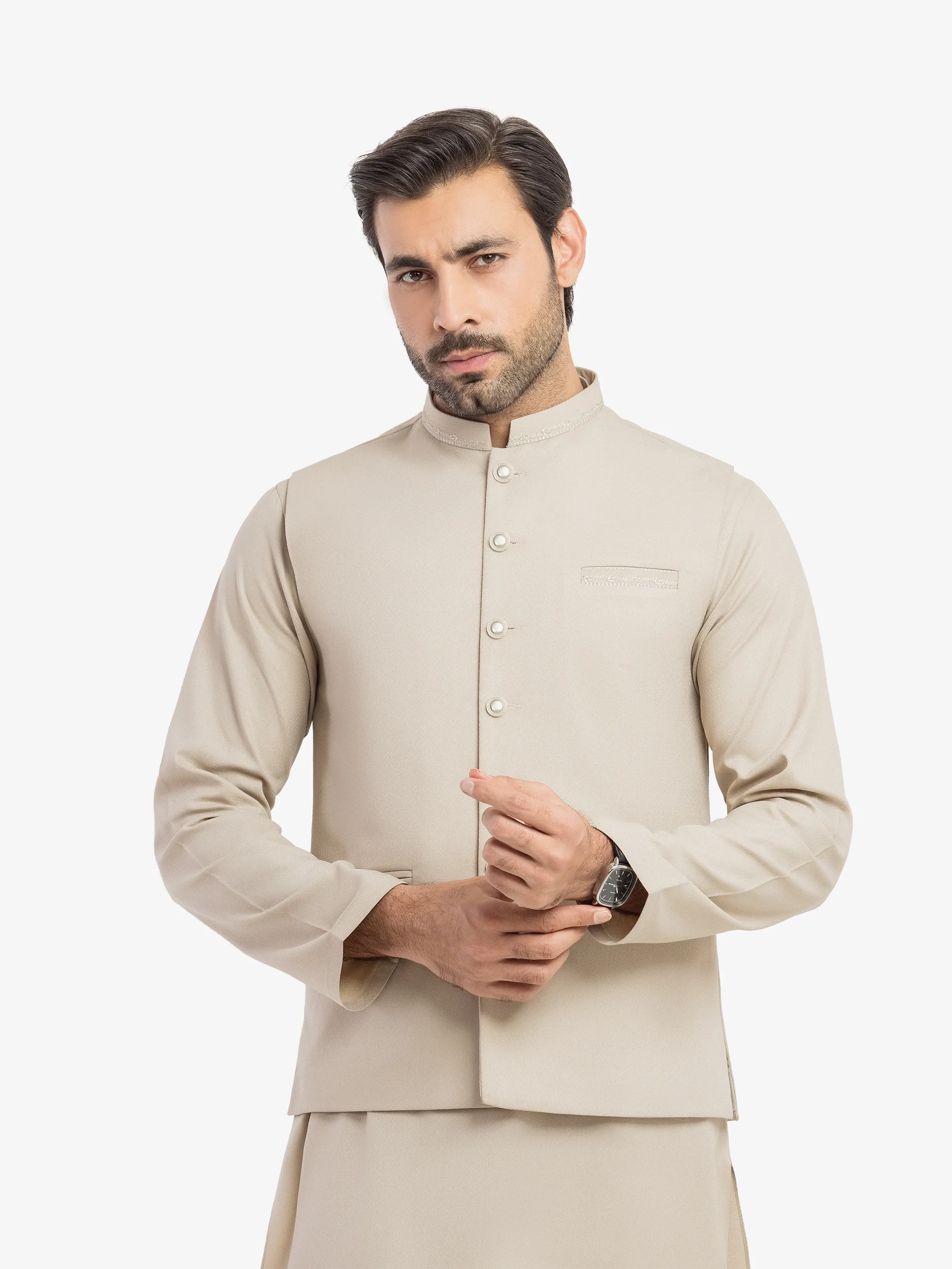 Men's Fawn Waist Coat Suit - ECMTWCS5-026 - Image 2
