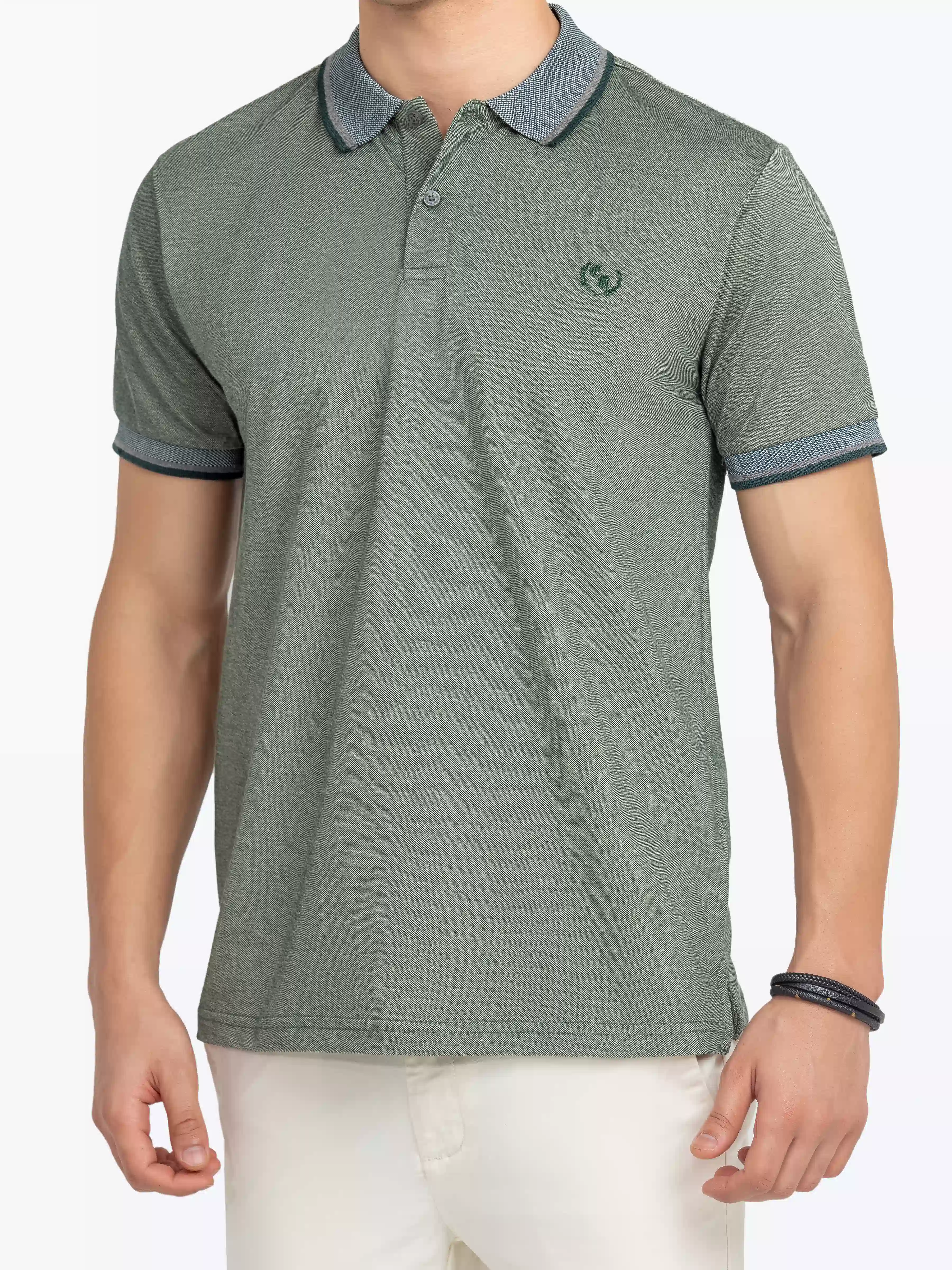 Men's Green Polo Shirt - EMTPS24-057 - Image 4