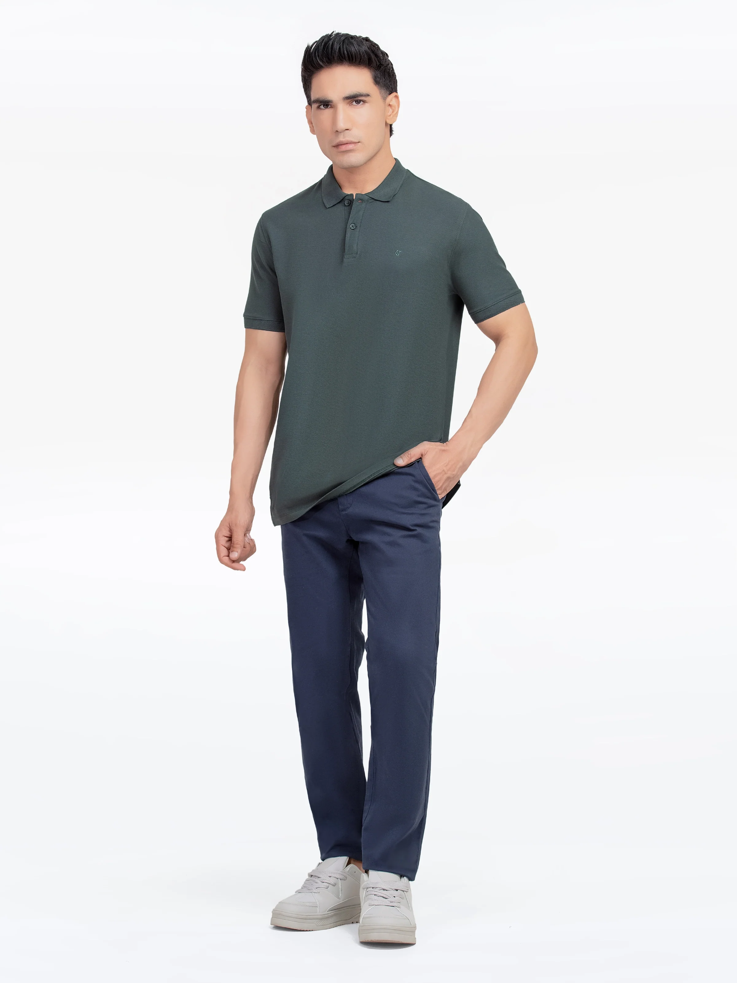 Men's Green Polo Shirt - EMTPS5-048 - Image 2