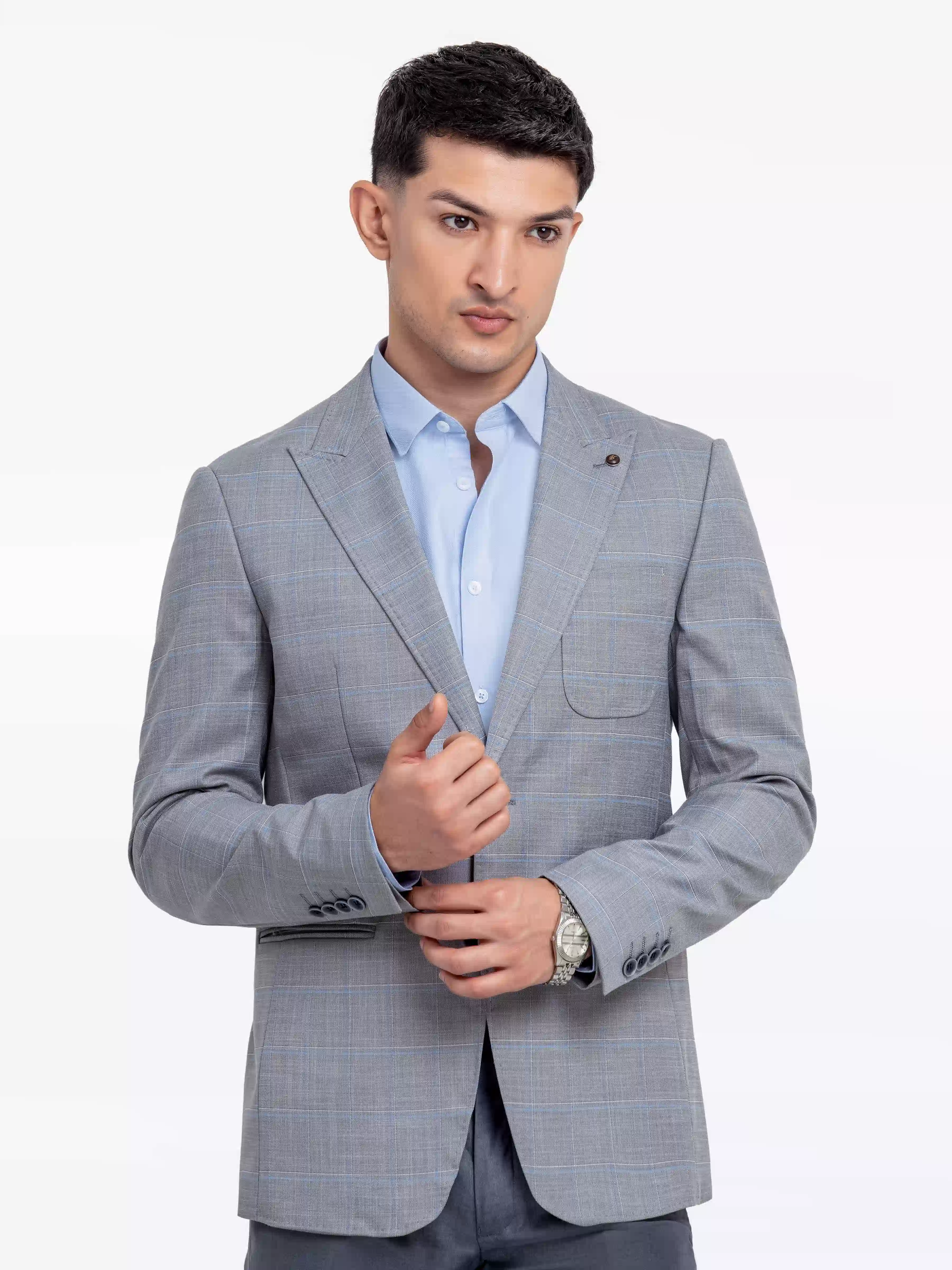 Men's Grey Blazer - EMTB24-6879 - Image 3