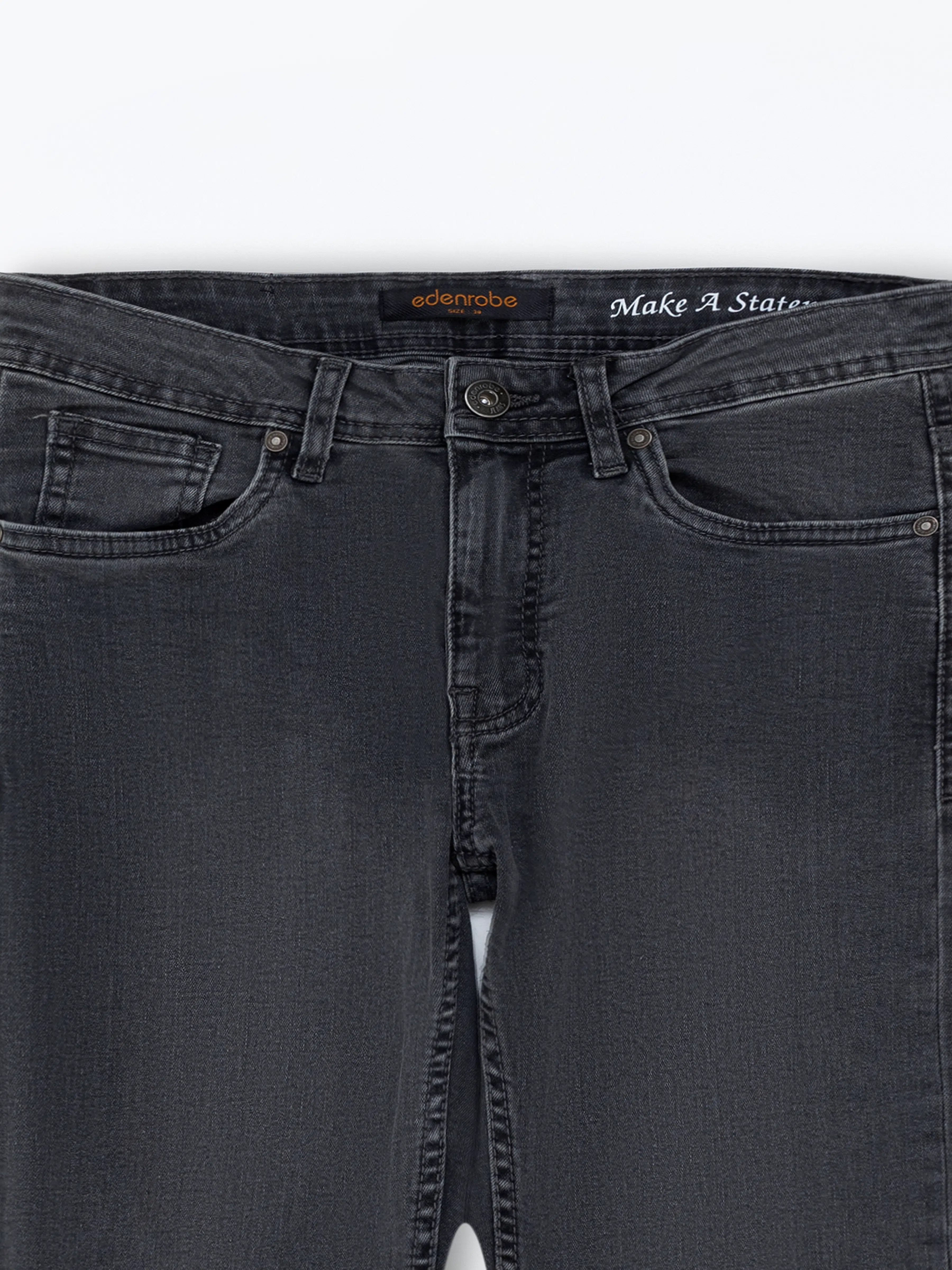 Men's Grey Denim Pant - EMBPD24-017 - Image 2