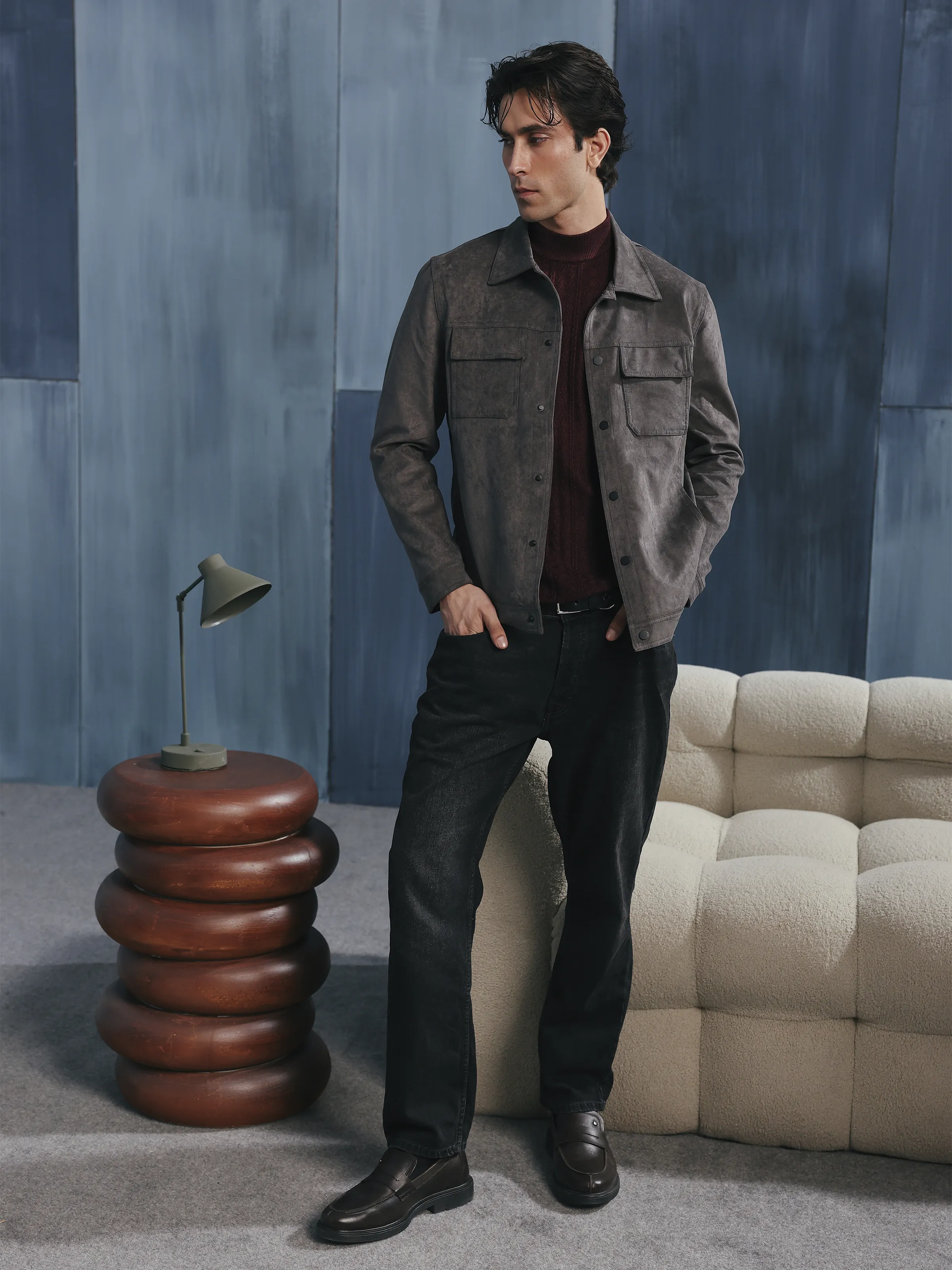 Men's Grey Jacket - EMTJ5-004 - Image 2