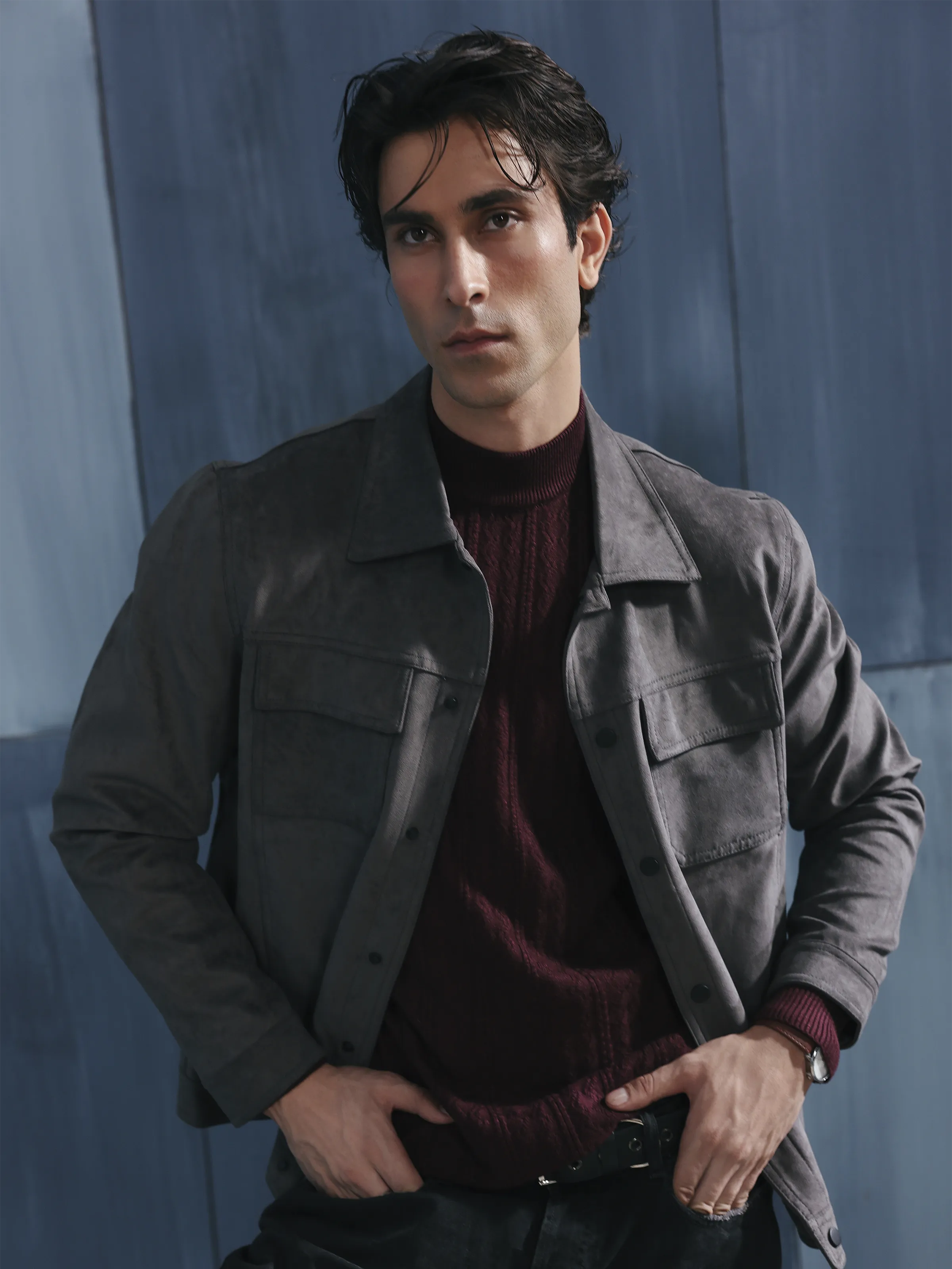 Men's Grey Jacket - EMTJ5-004 - Image 3