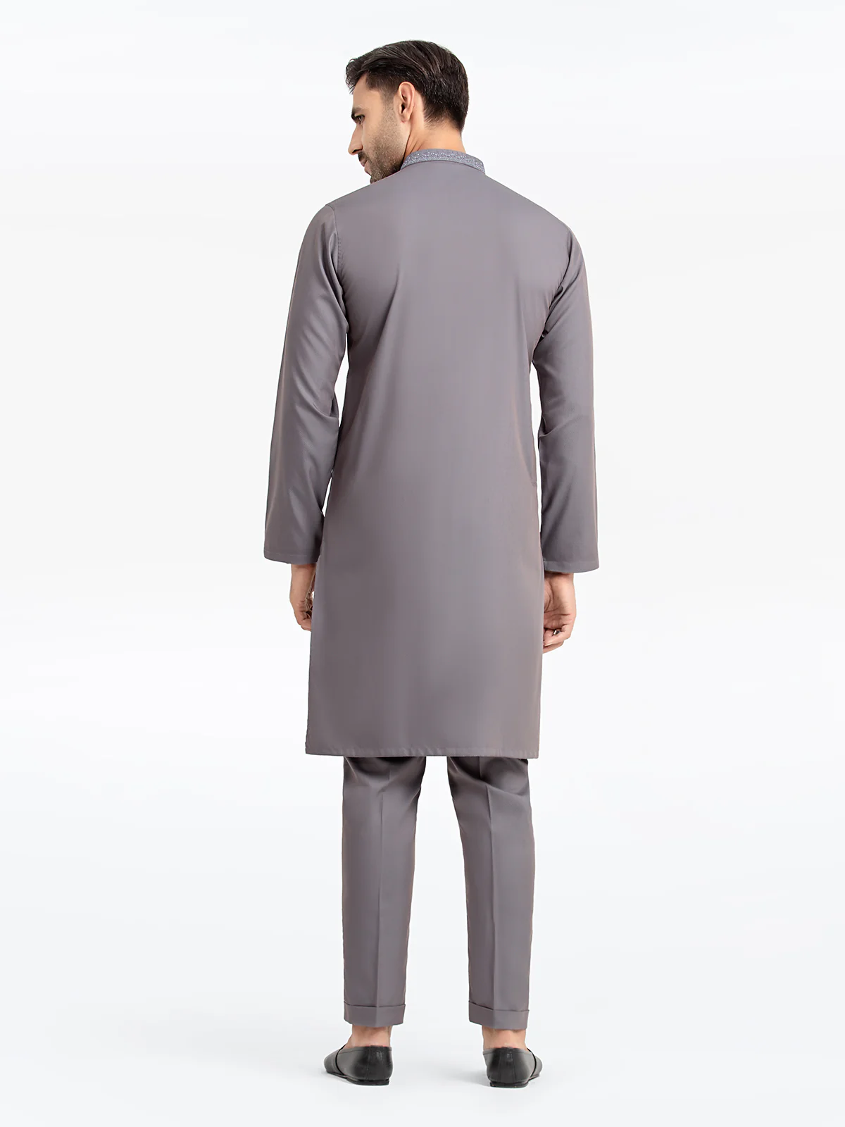 Men's Grey Kurta Pajama - EMTKPT24S-041 - Image 5