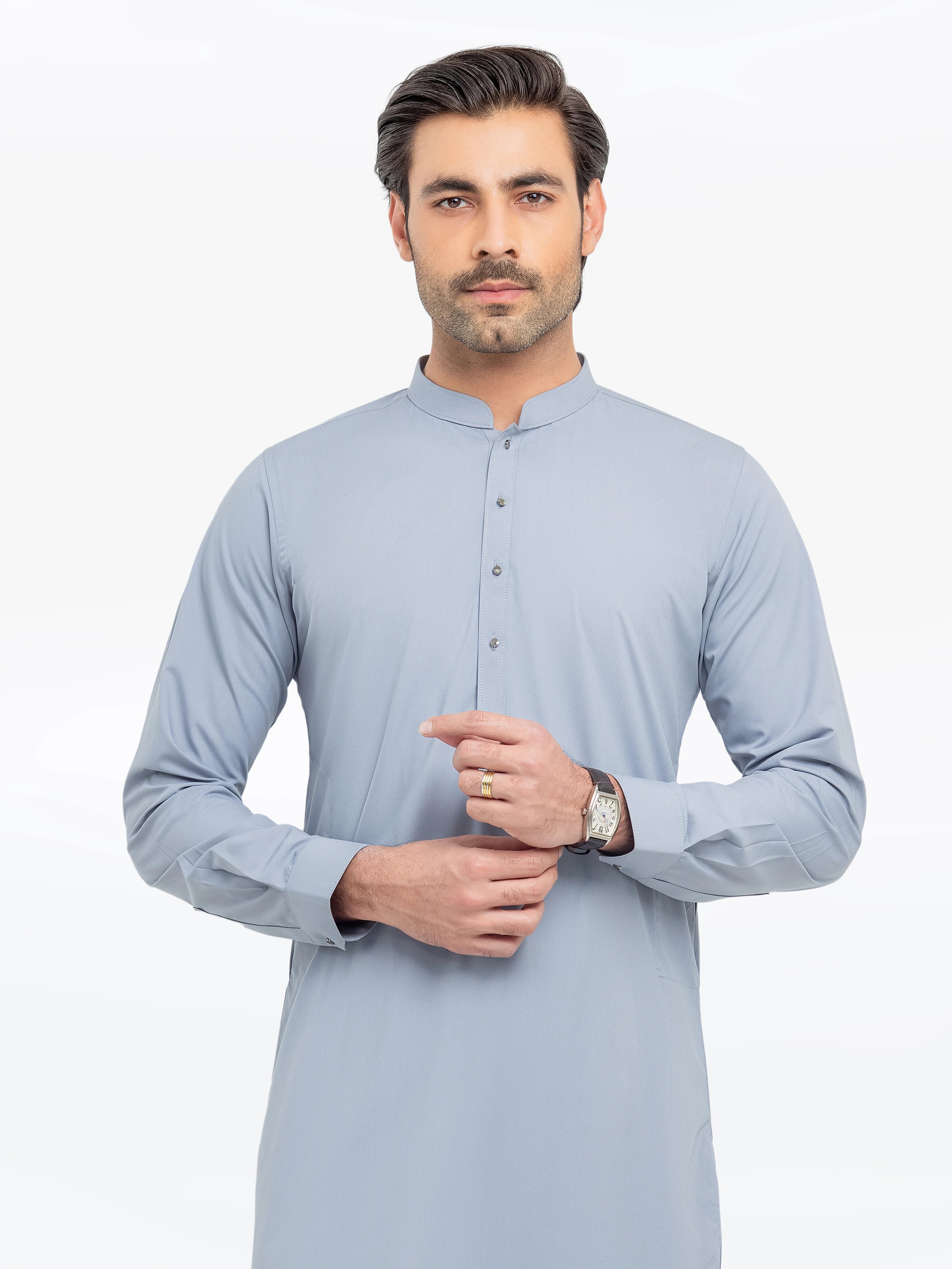 Men's Grey Kurta Pajama - EMTKPT5-060 - Image 2