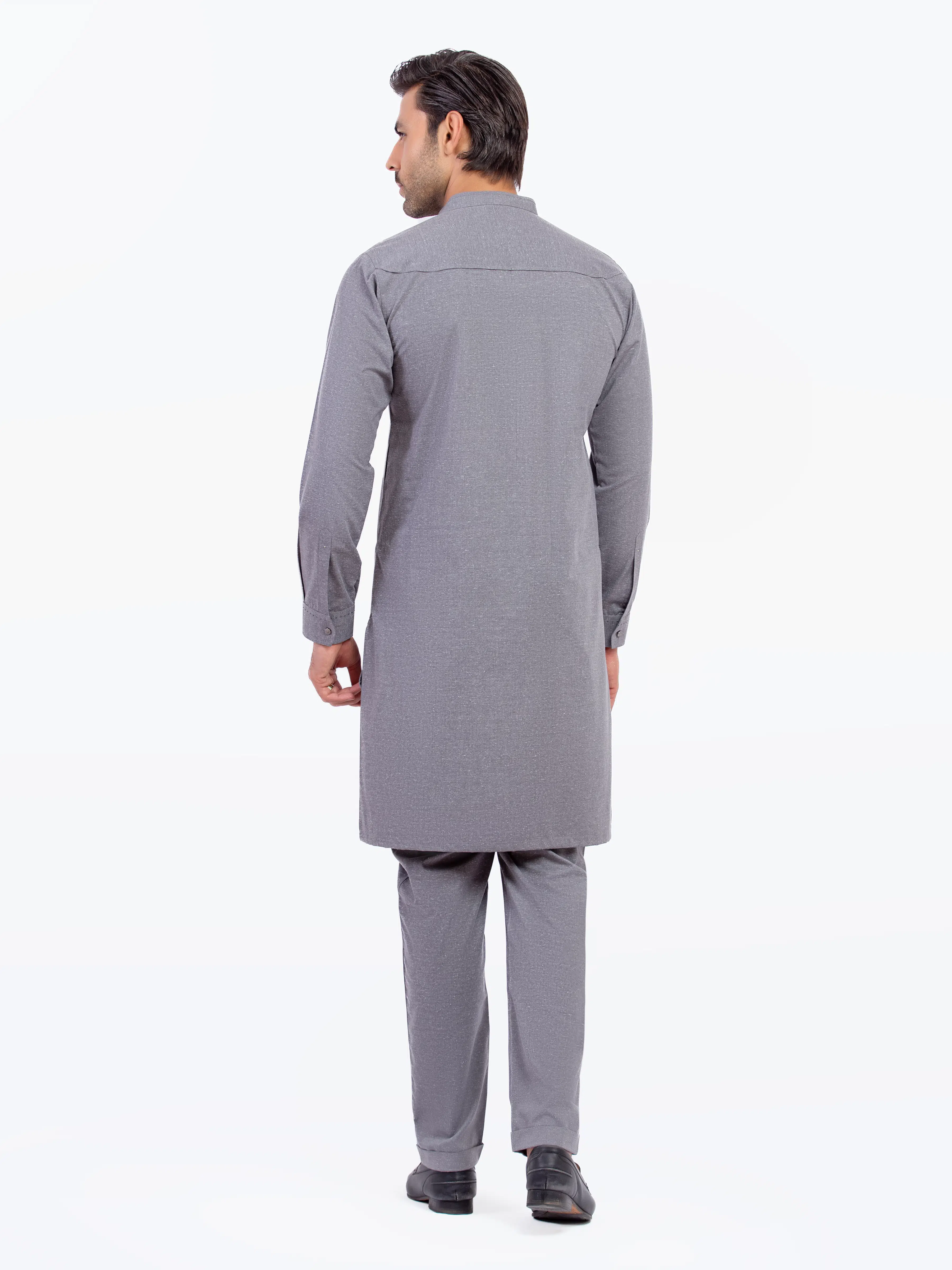 Men's Grey Kurta Pajama - EMTKPT5-072 - Image 5