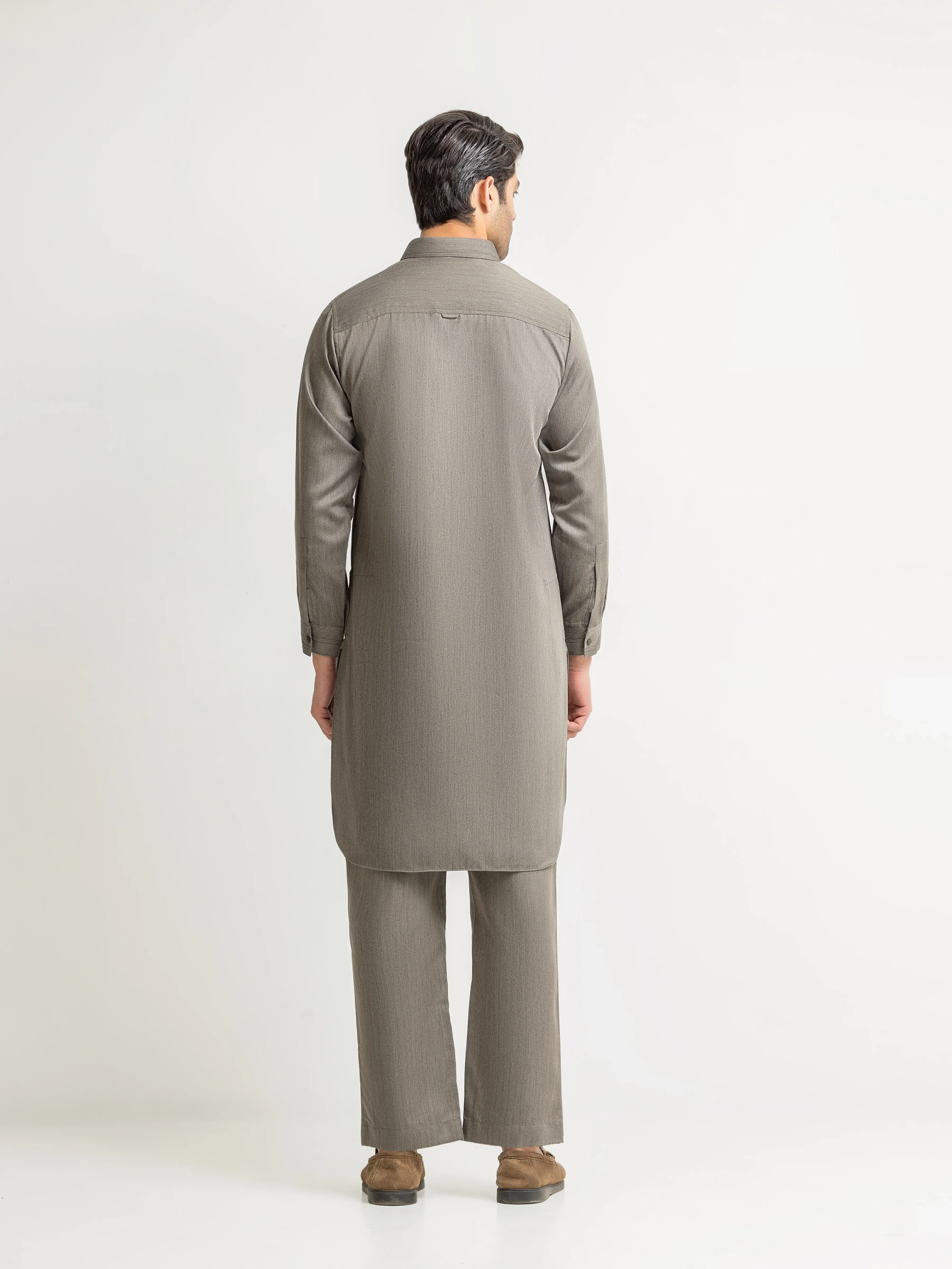 Men's Grey Kurta Pajama - EMTKPT5-096 - Image 5