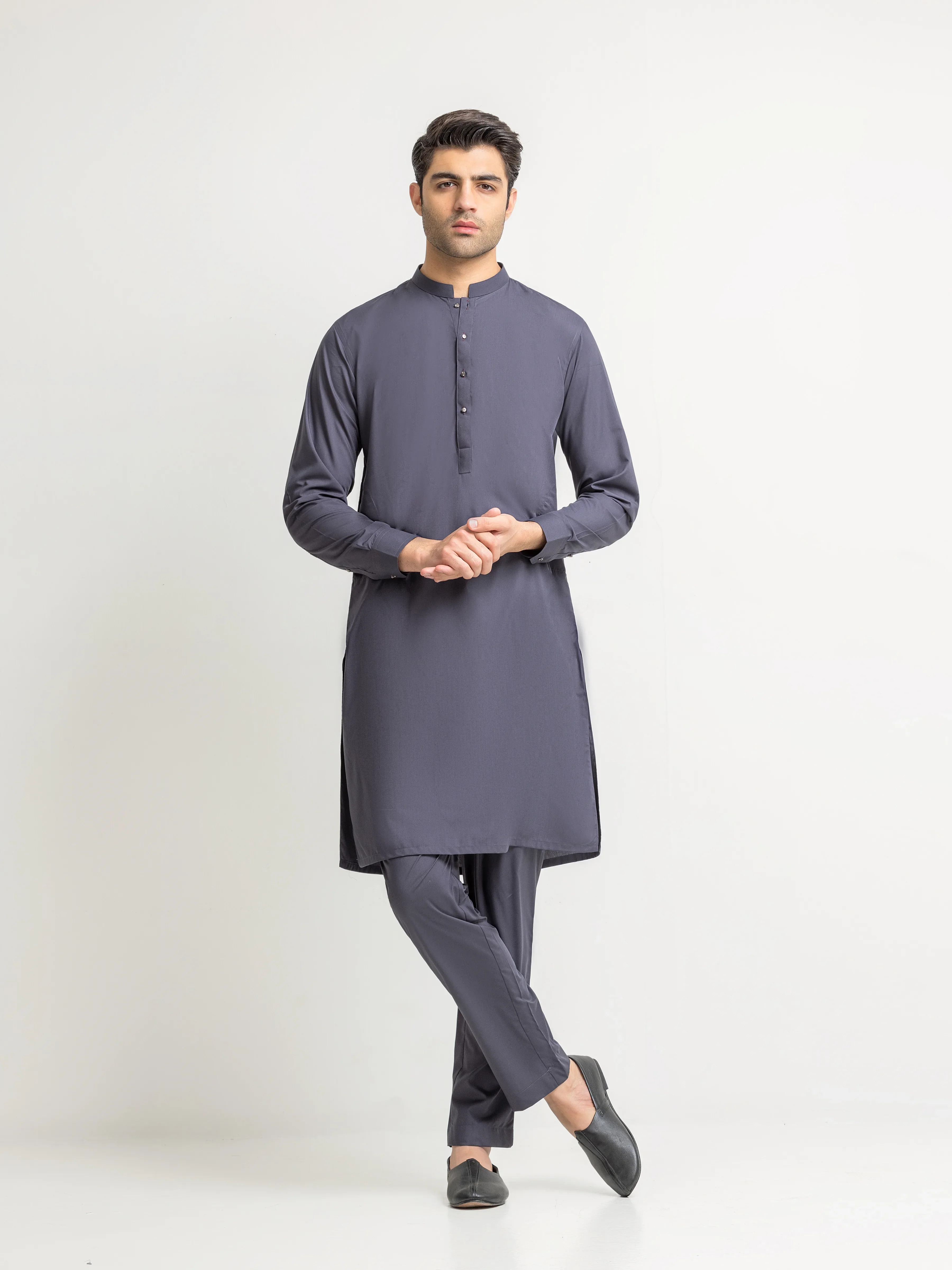 Men's Grey Kurta Pajama - EMTKPT5-098