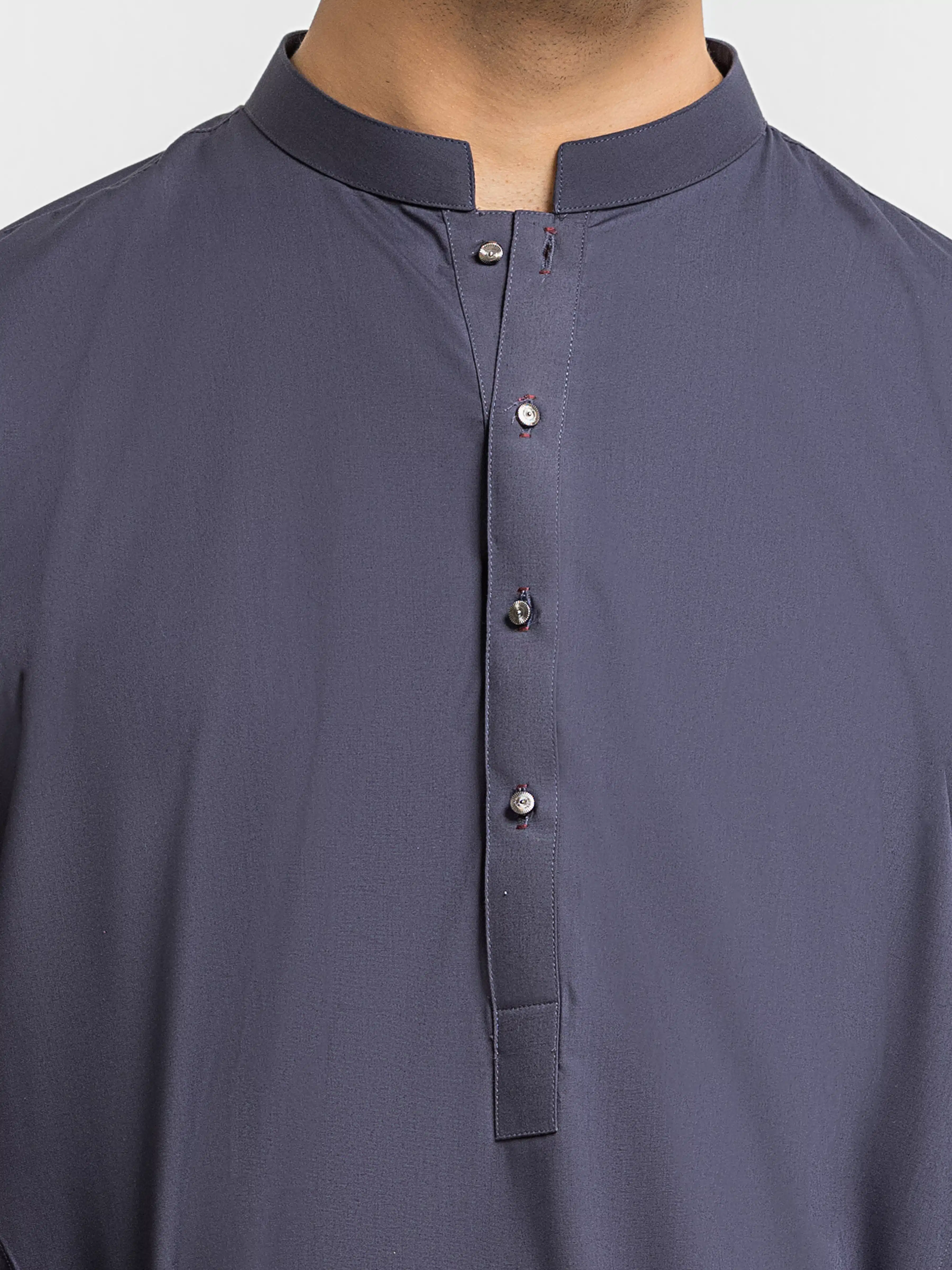Men's Grey Kurta Pajama - EMTKPT5-098 - Image 3