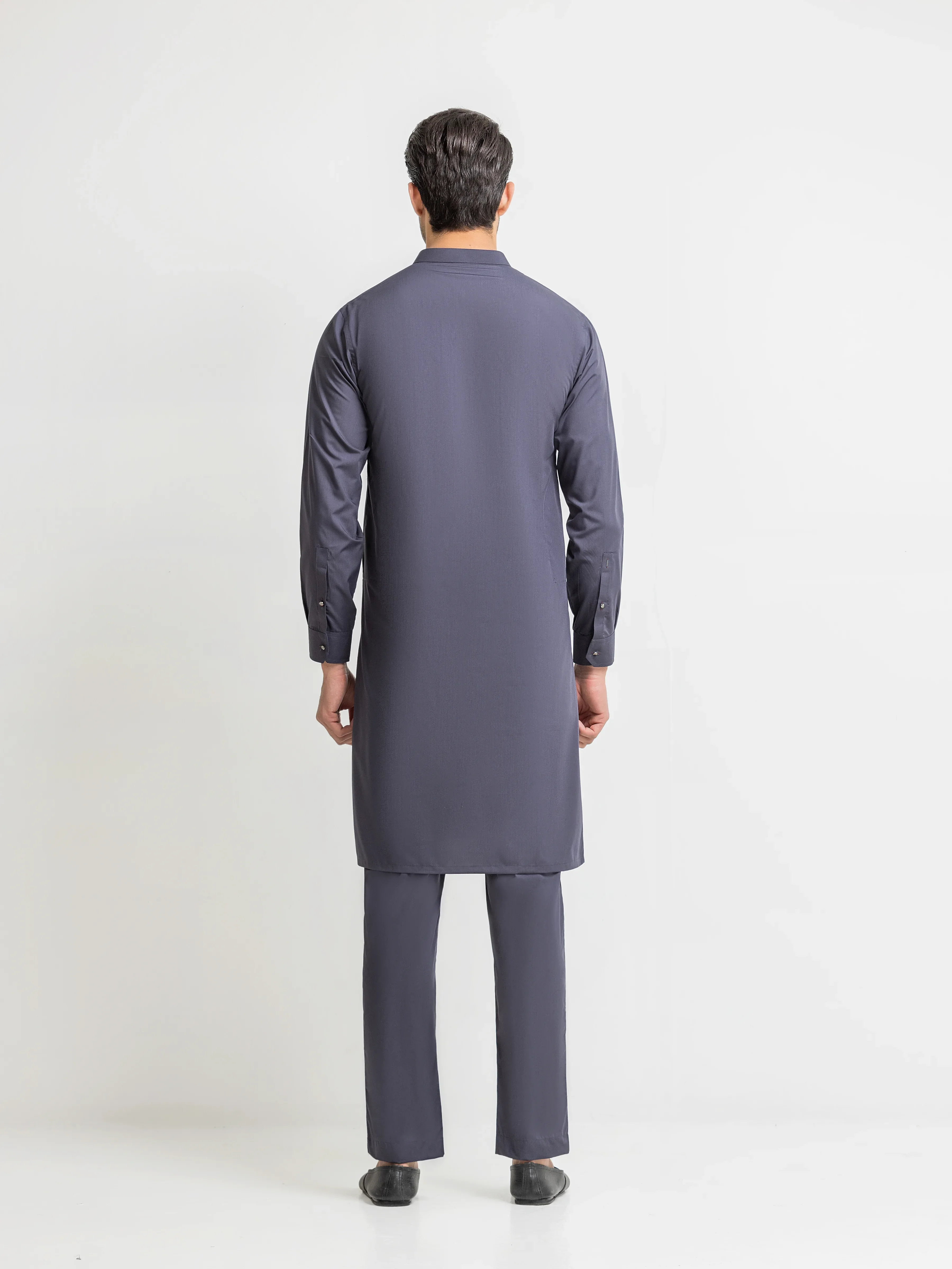 Men's Grey Kurta Pajama - EMTKPT5-098 - Image 5