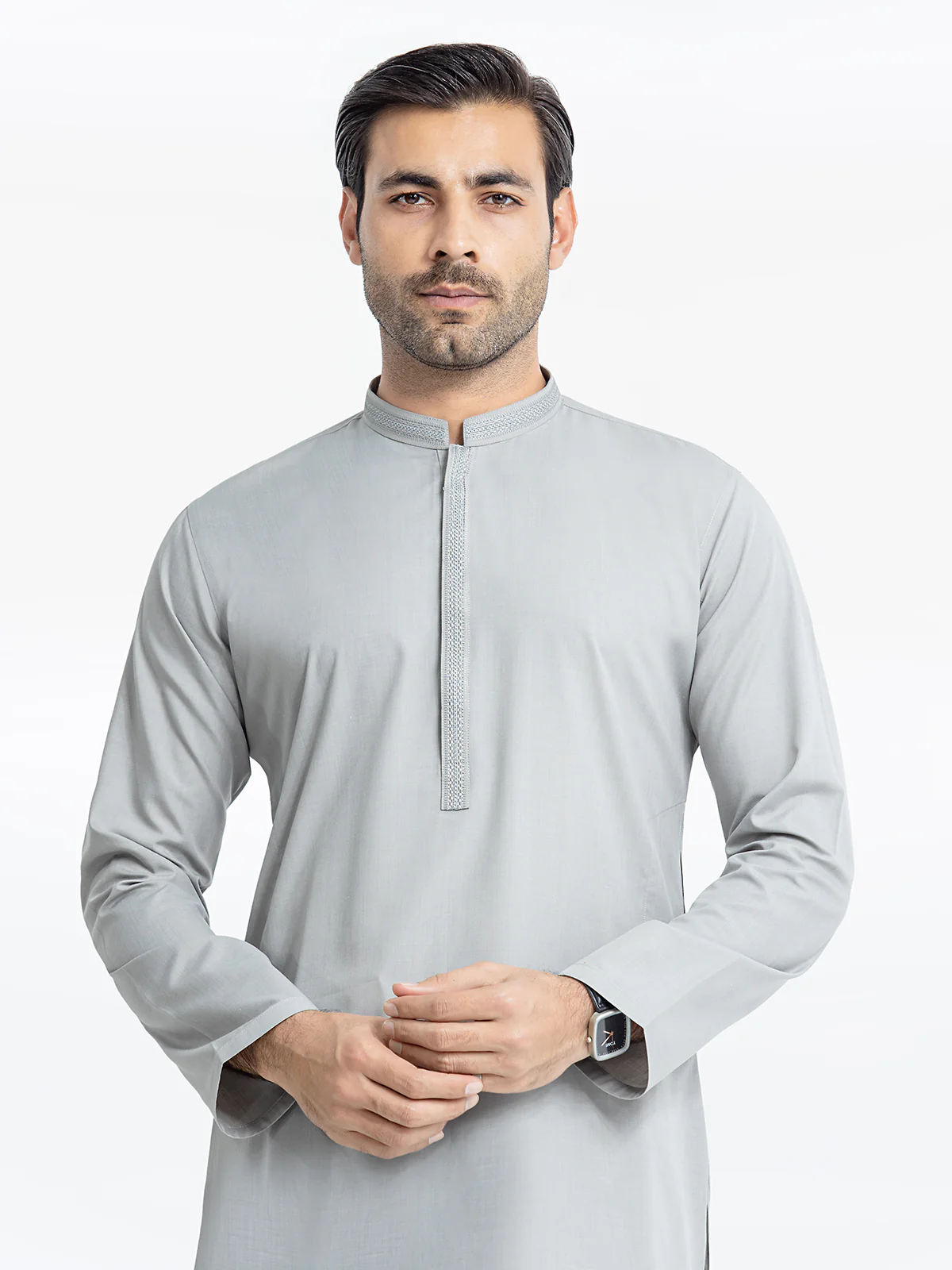 Men's Grey Shalwar Kameez - EMTKS24-41100 - Image 2