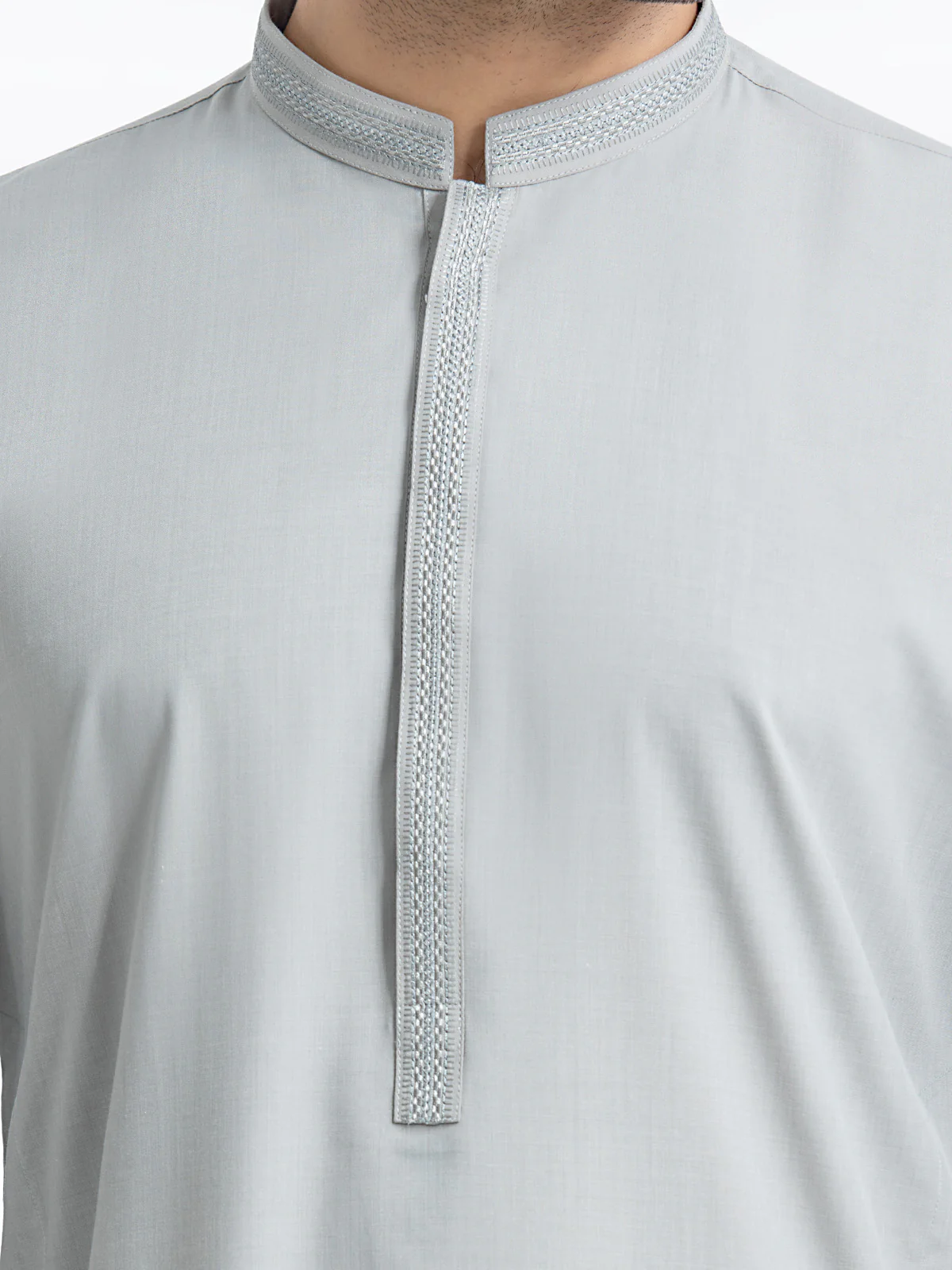 Men's Grey Shalwar Kameez - EMTKS24-41100 - Image 4