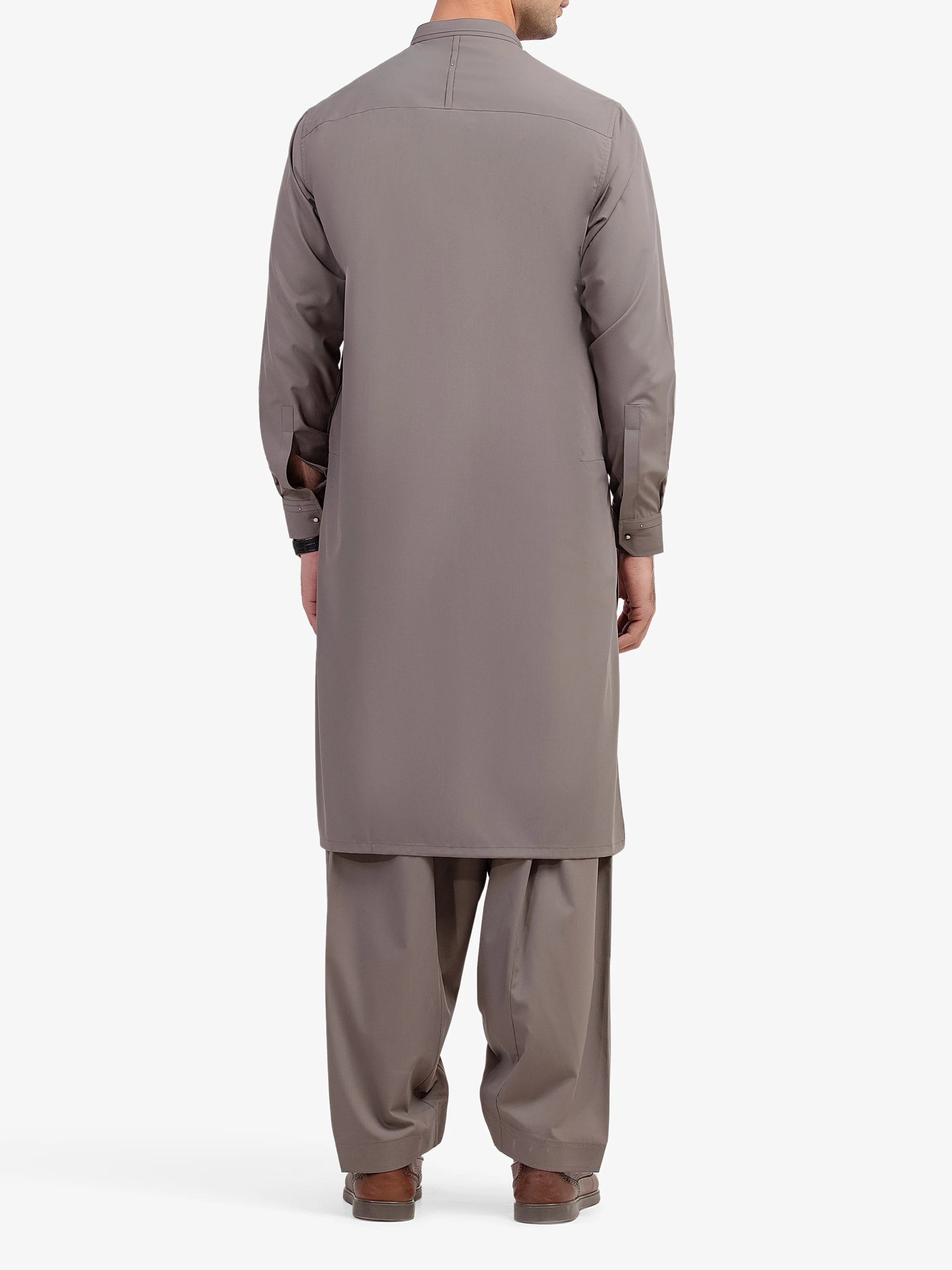 Men's Grey Shalwar Kameez - EMTKS5-41165 - Image 5