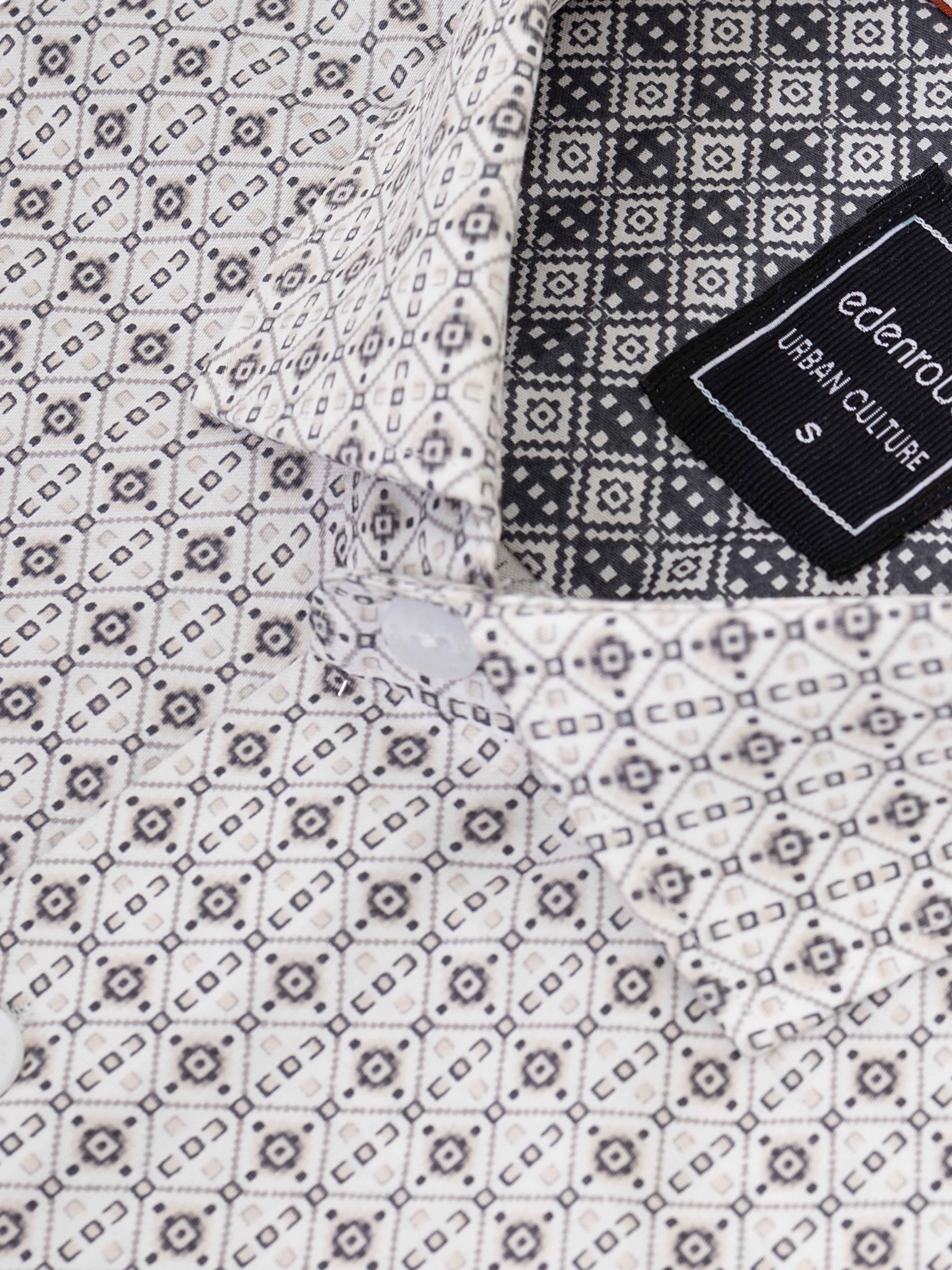 Men's Grey & Off White Shirt - EMTSUC5-202 - Image 4