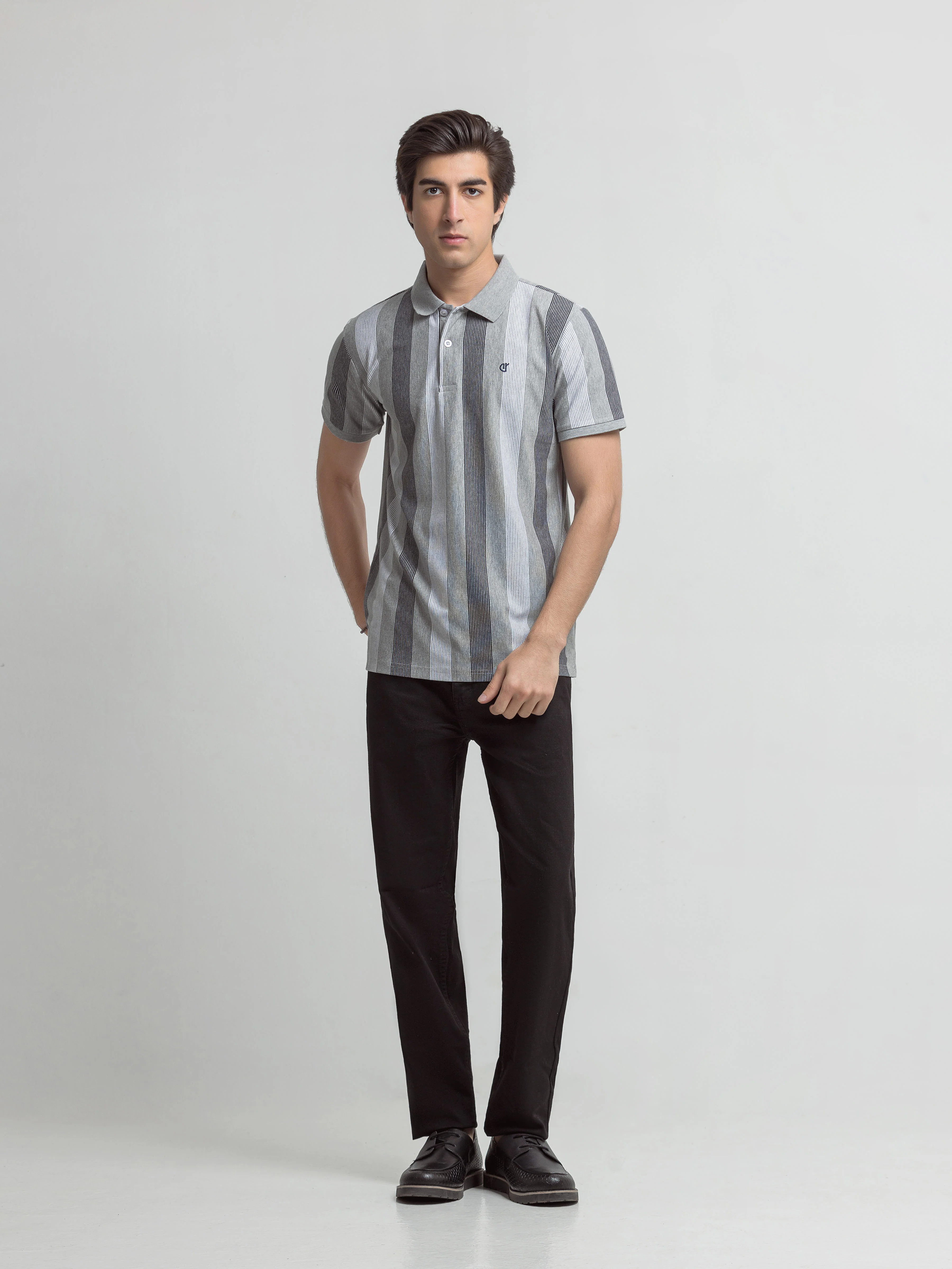 Men's Grey Polo Shirt - EMTPS6-058 - Image 2