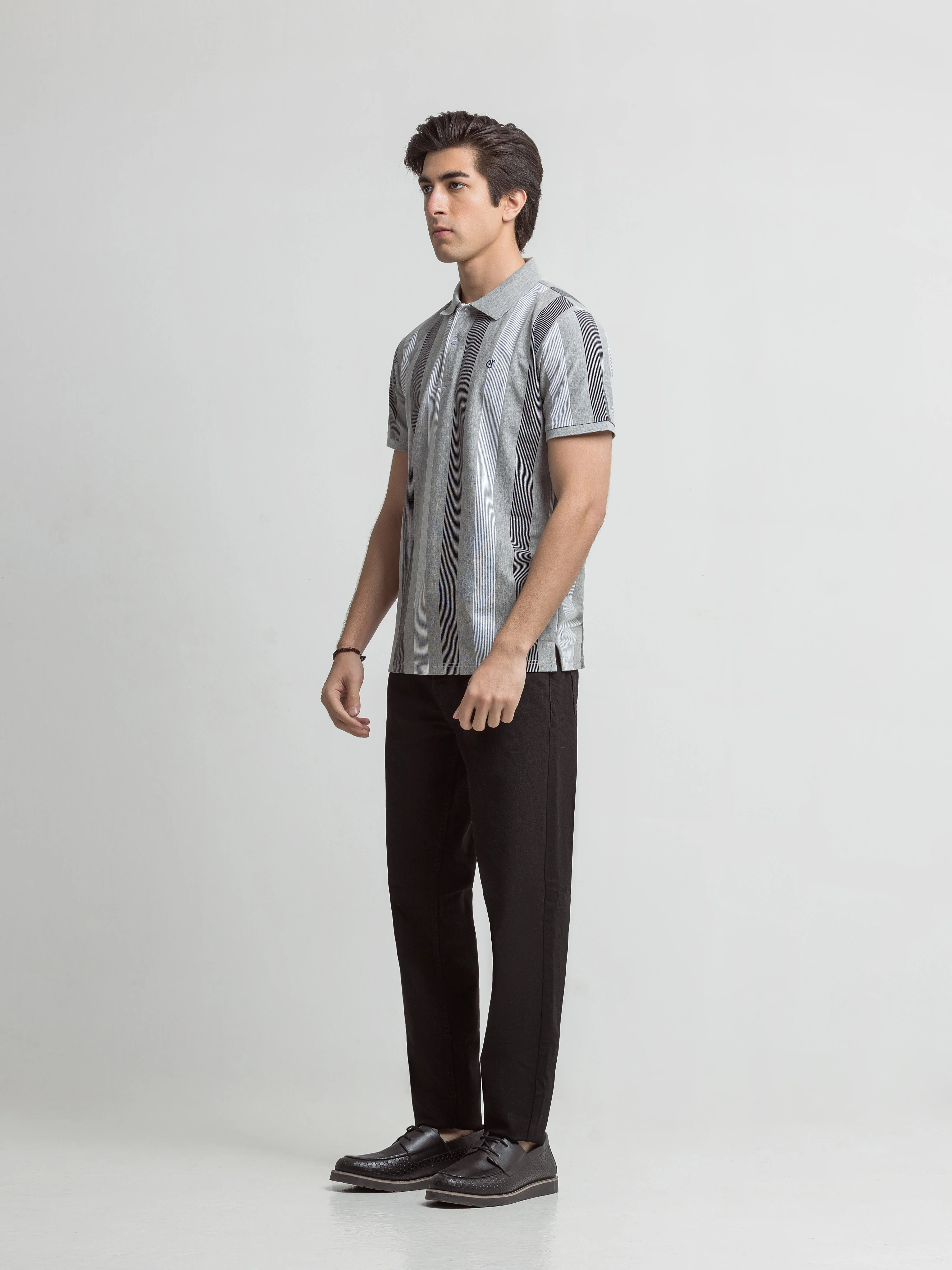Men's Grey Polo Shirt - EMTPS6-058 - Image 4