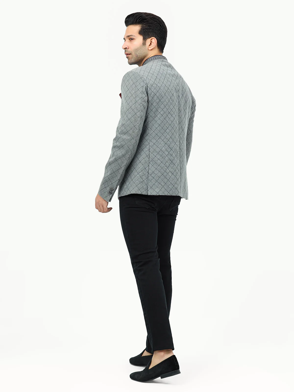 Men's Grey Prince Coat - EMTPC22-008 - Image 7