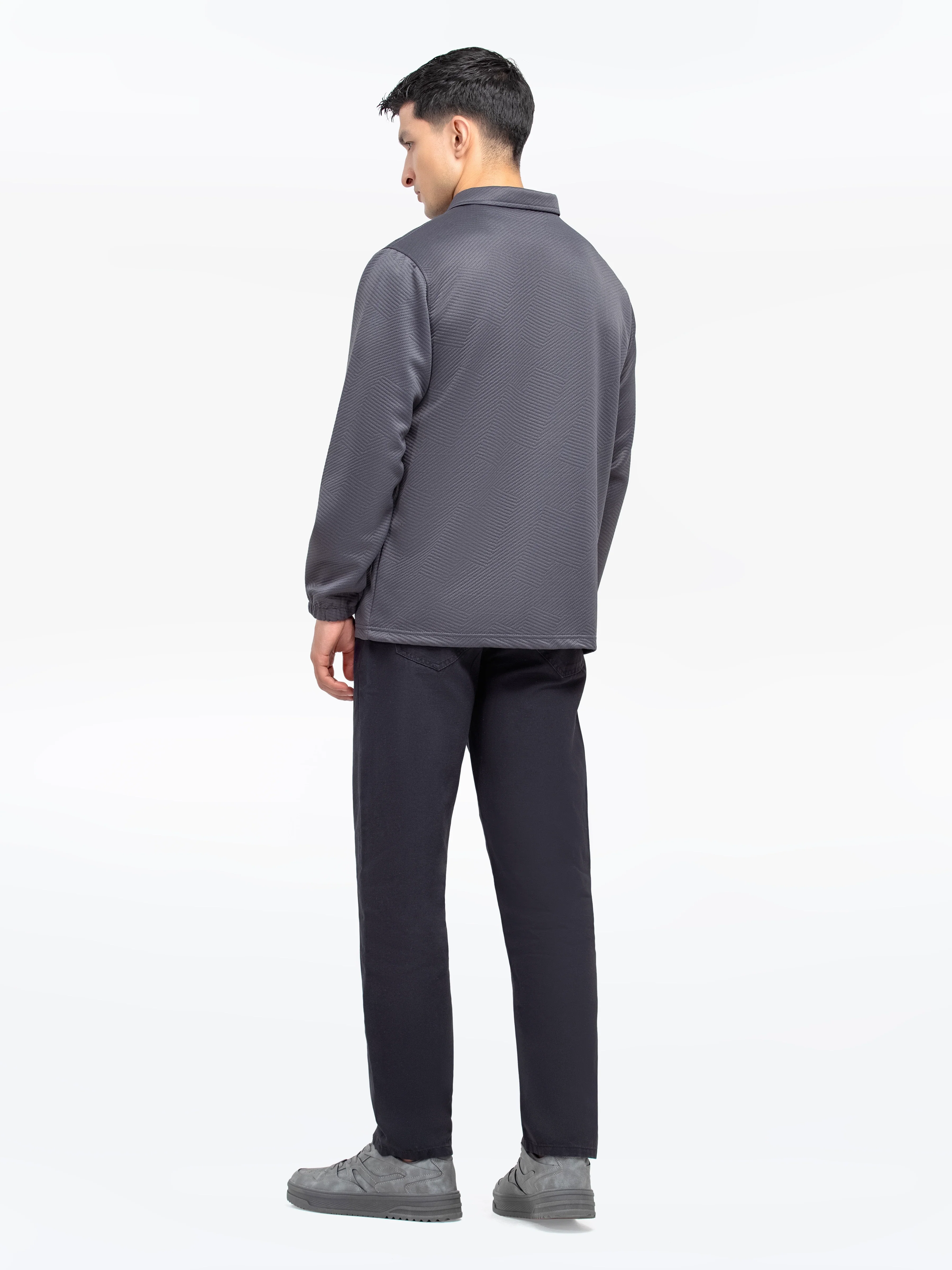 Men's Grey Shacket - EMTJS24-003 - Image 5