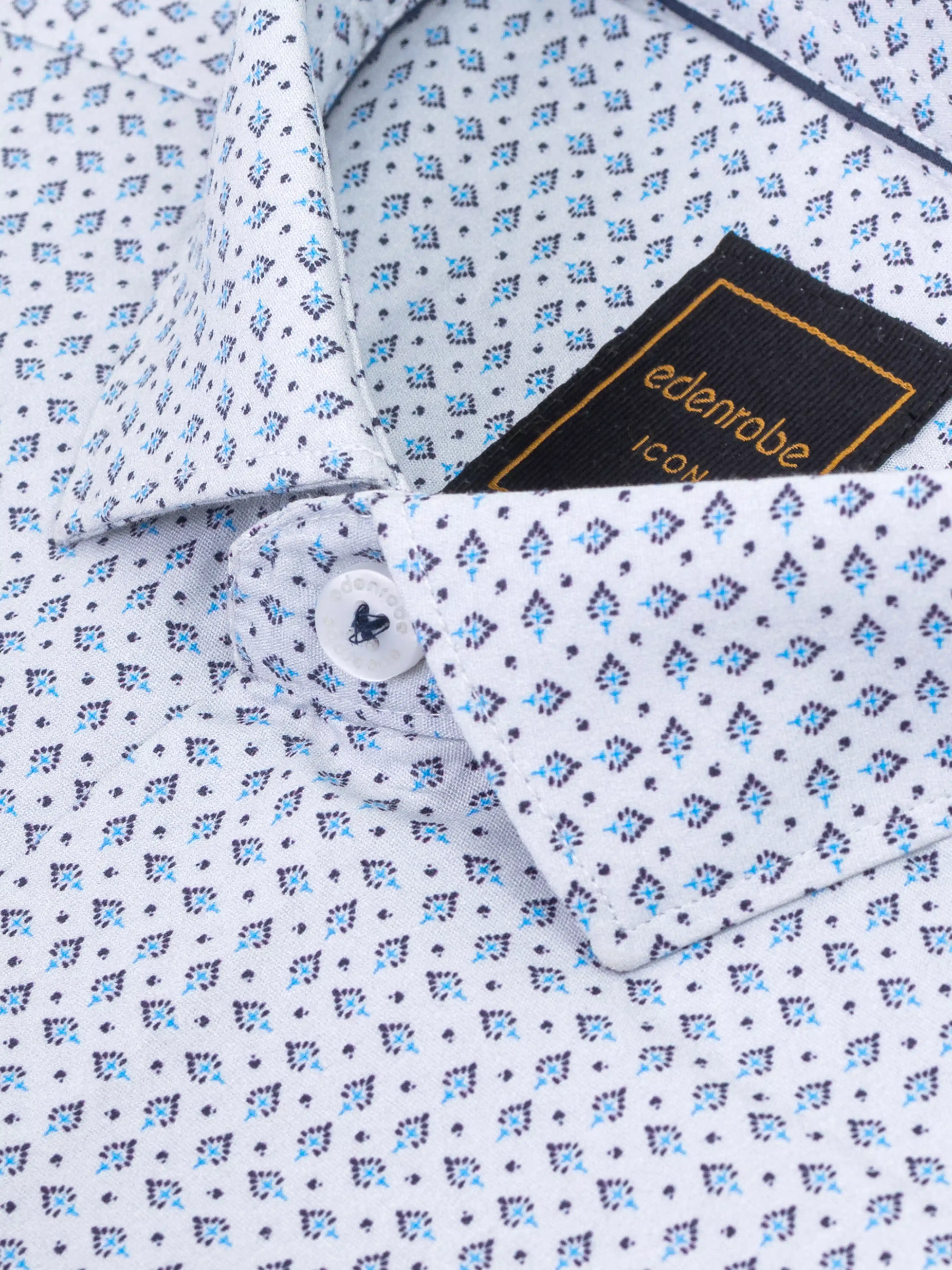 Men's Grey Printed Shirt - EMTSI5-50755 - Image 3