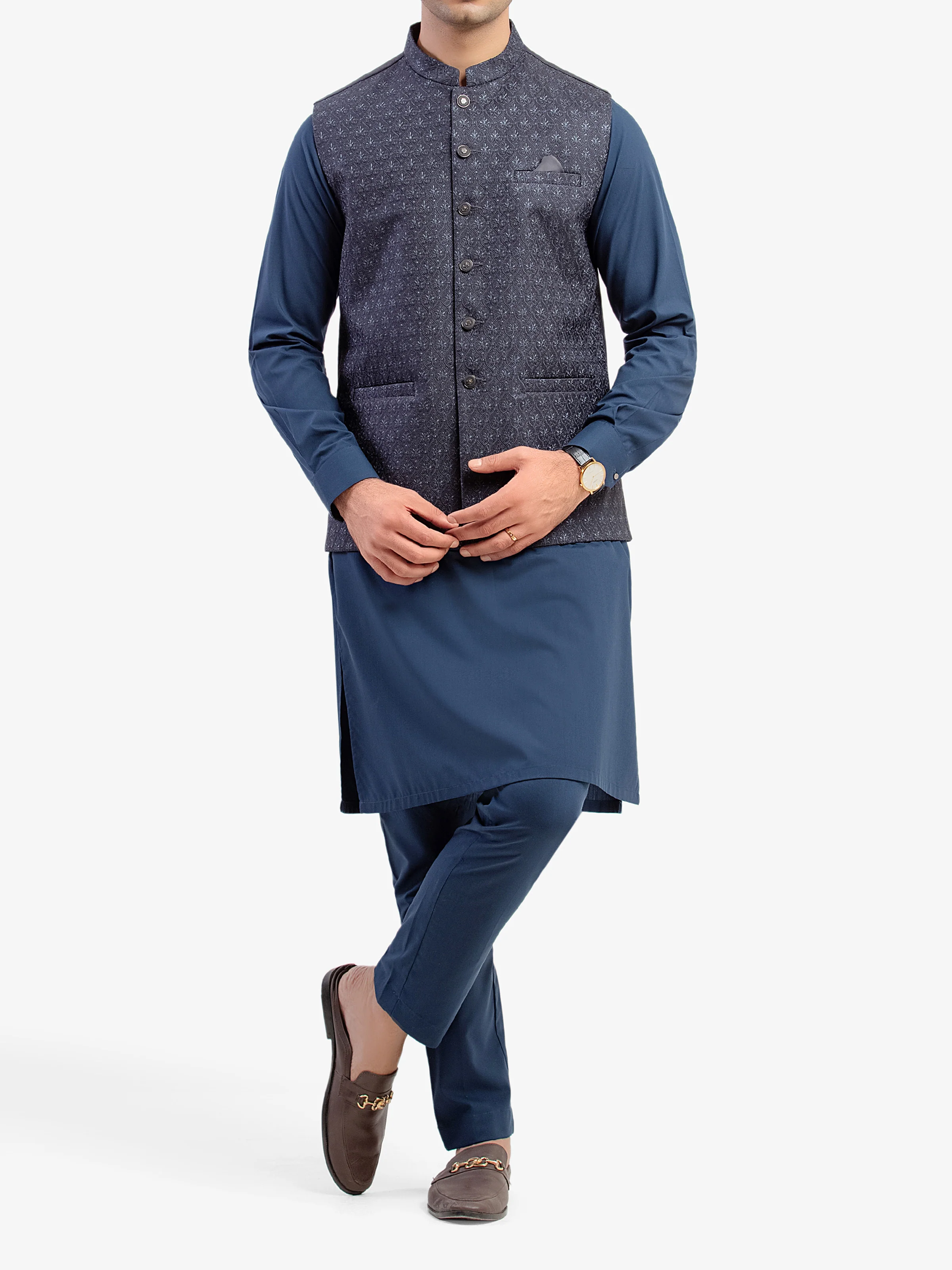 Men's Grey Waist Coat - EMTWC5-35959 - Image 2