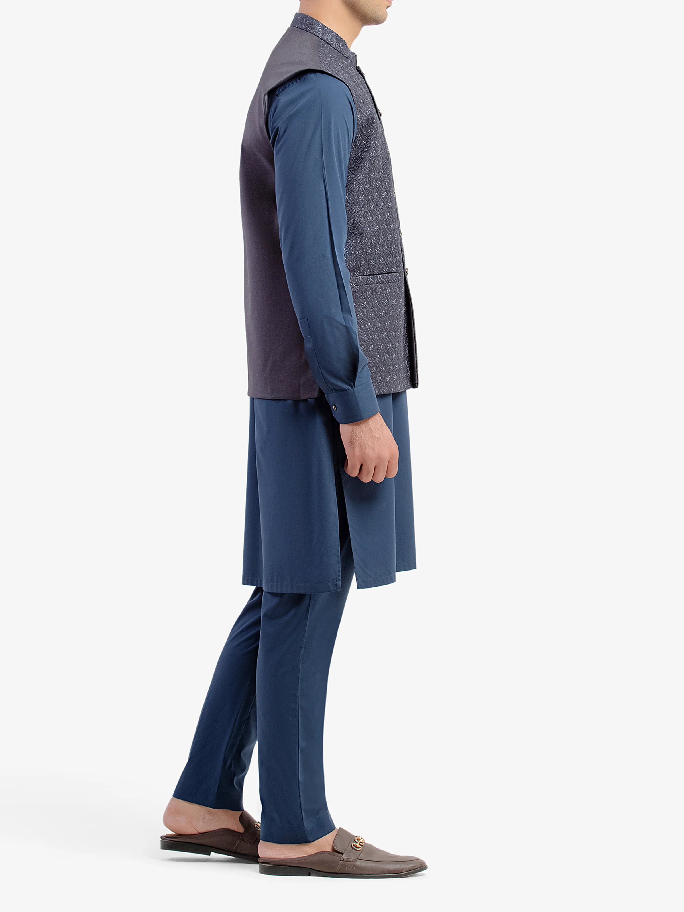 Men's Grey Waist Coat - EMTWC5-35959 - Image 4