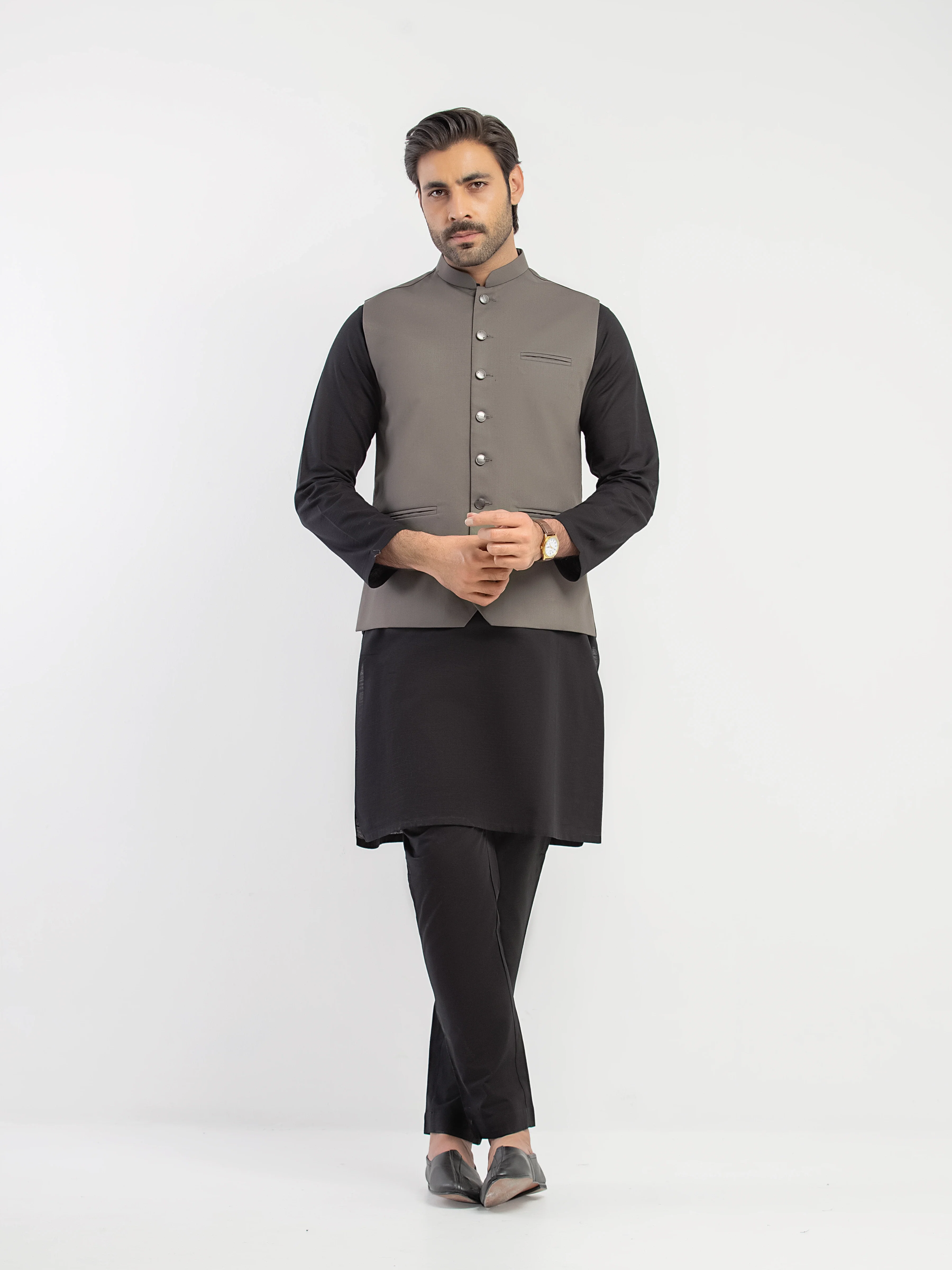 Men's Grey Waist Coat - EMTWCP5-35942 - Image 3