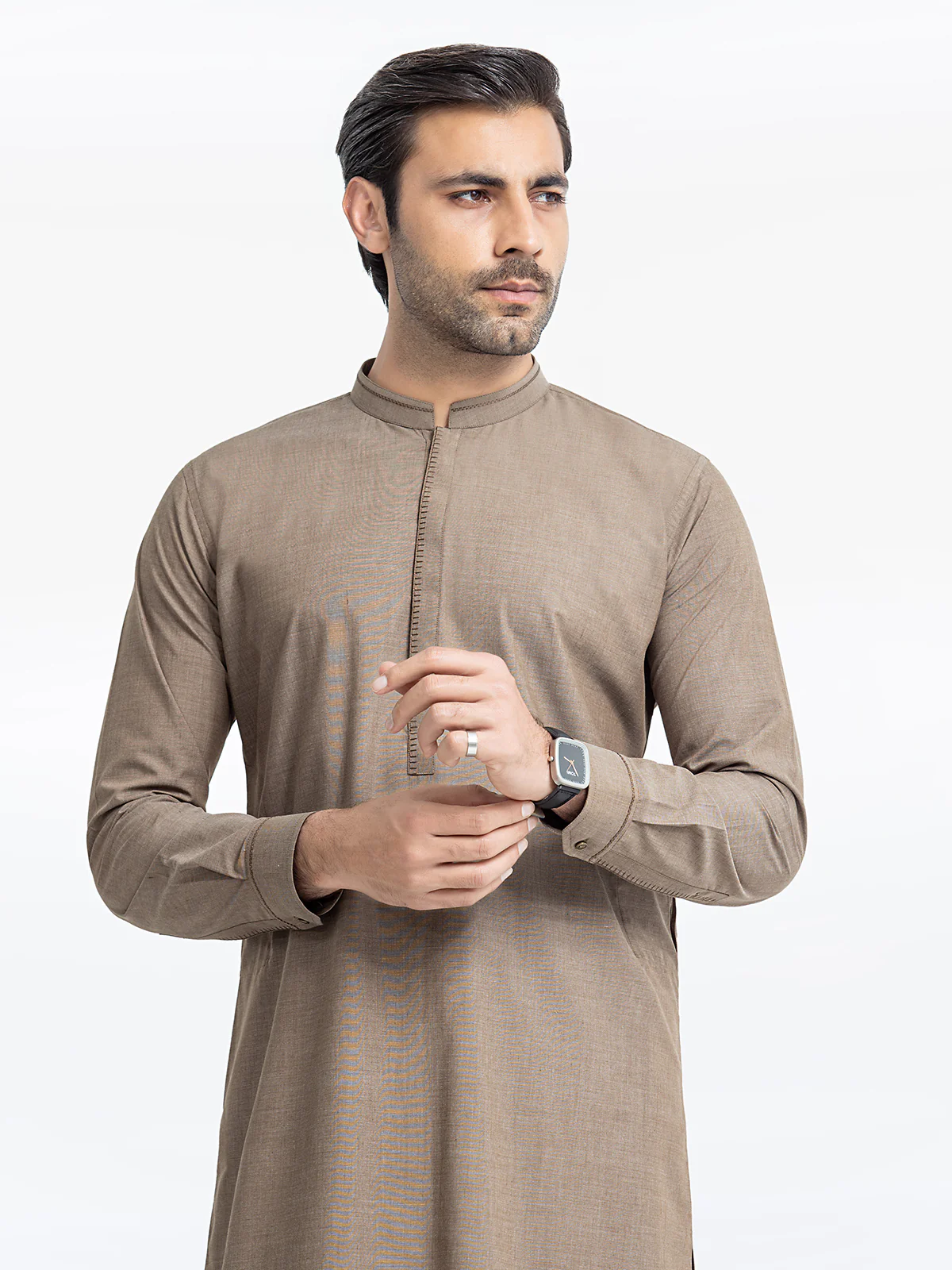 Men's Hazy Brown Shalwar Kameez - EMTKS24-41105 - Image 3