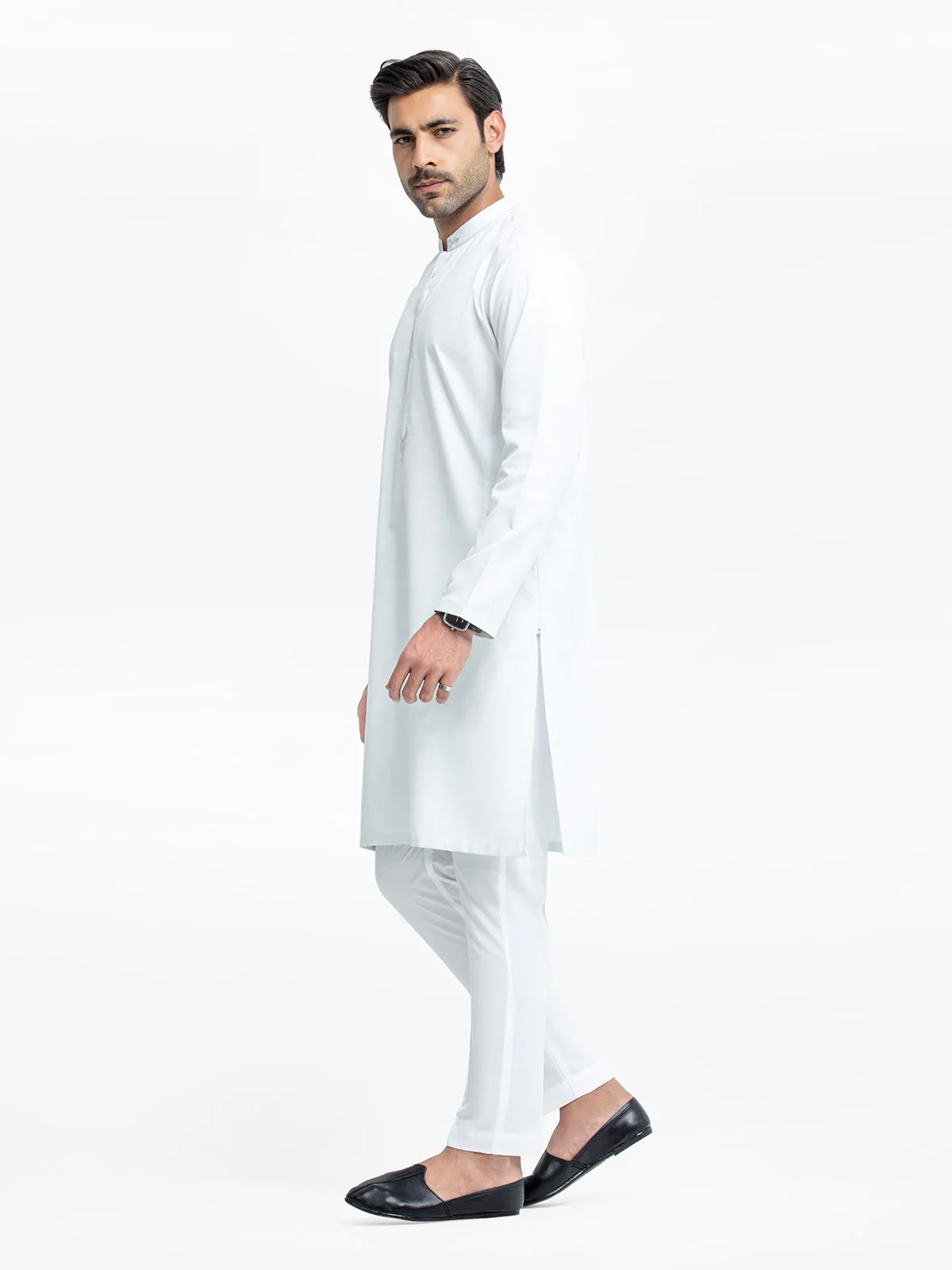 Men's Blue Kurta - EMTK24-99443 - Image 4