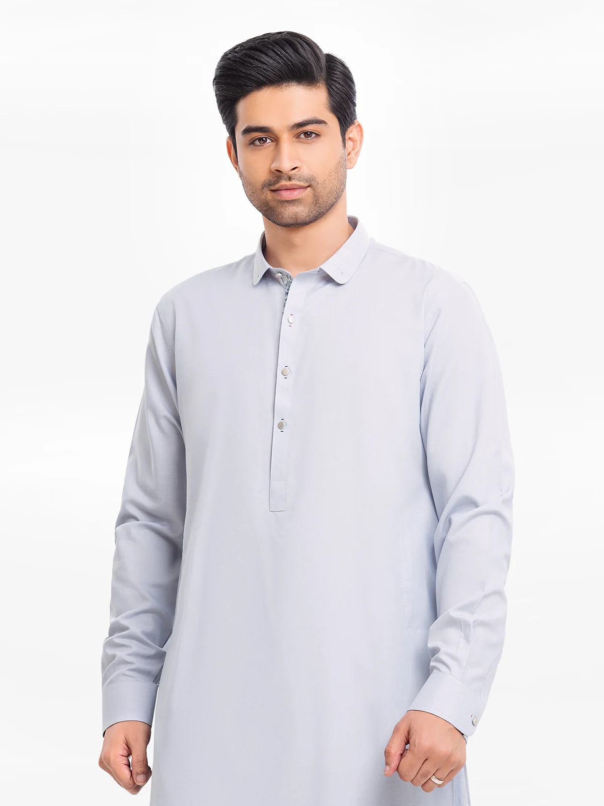 Men's Ice Blue Shalwar Kameez - EMTKST24-99424 - Image 2