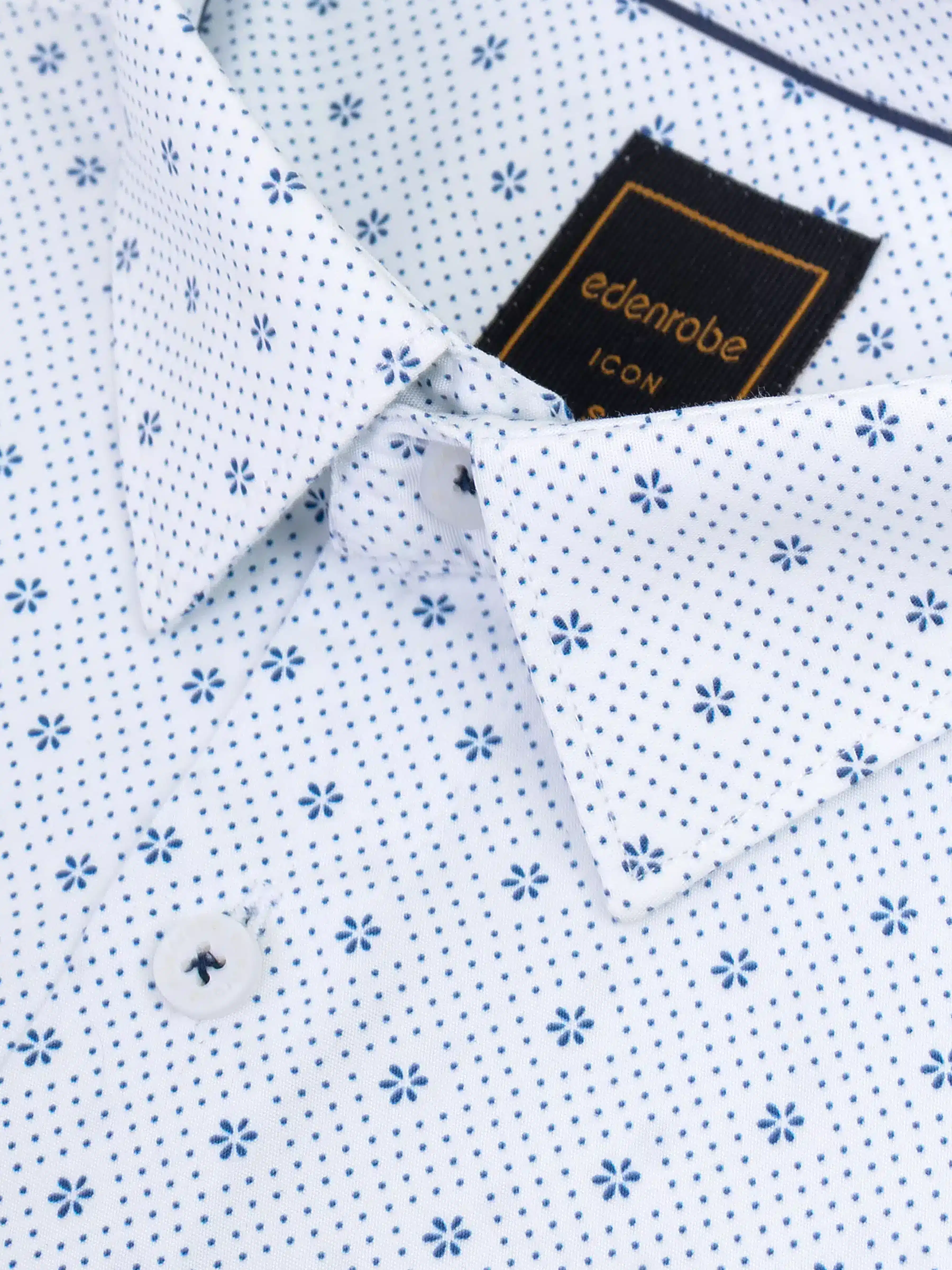 Men's Ice Blue Textured Shirt - EMTSI5-50745 - Image 3