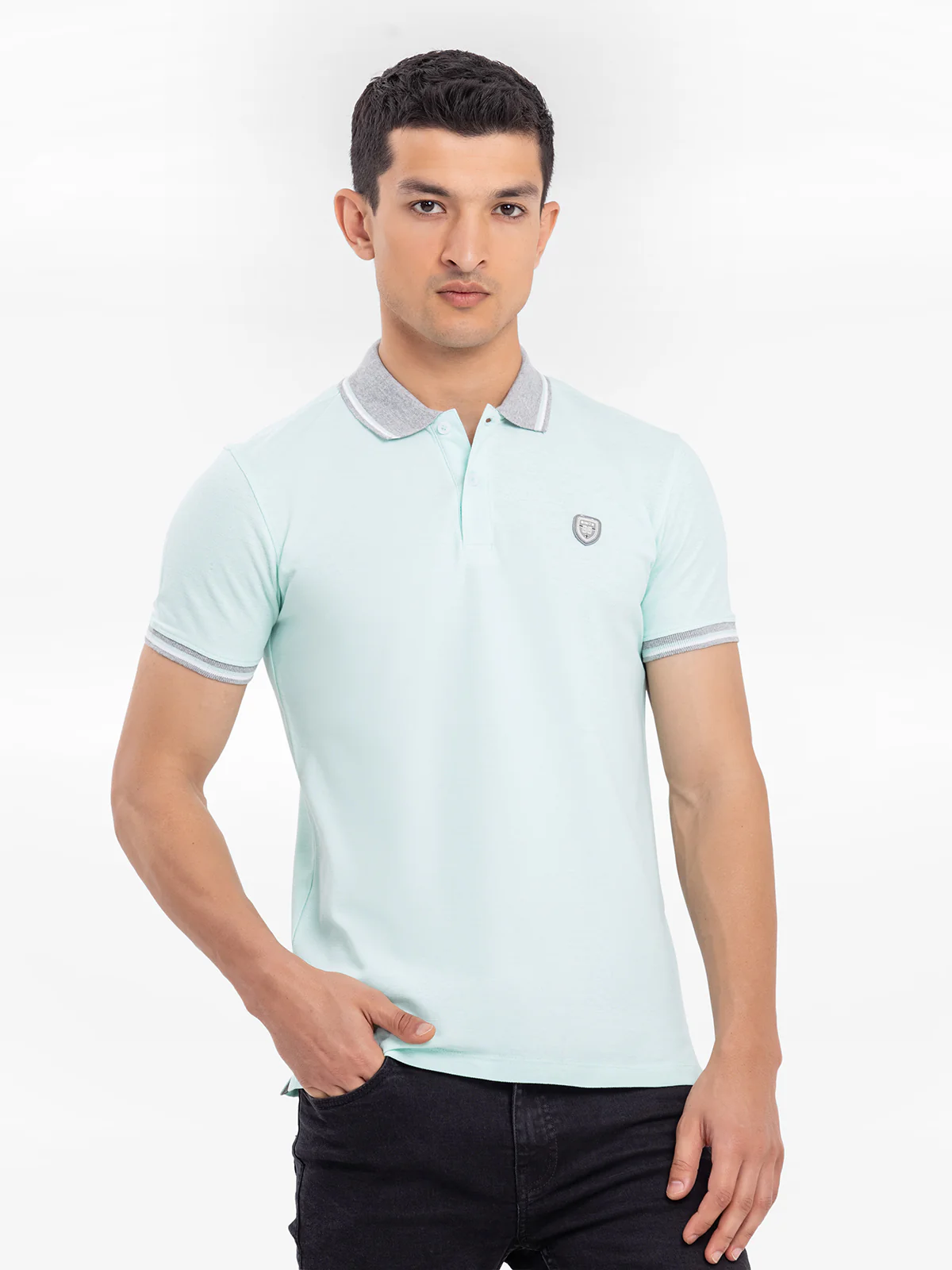 Men's Ice Green Polo Shirt - EMTPS24-027