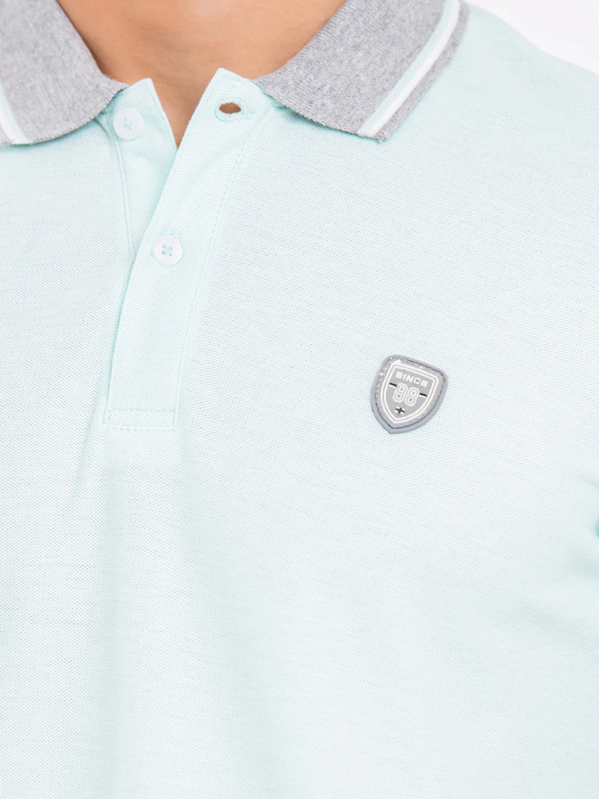 Men's Ice Green Polo Shirt - EMTPS24-027 - Image 4