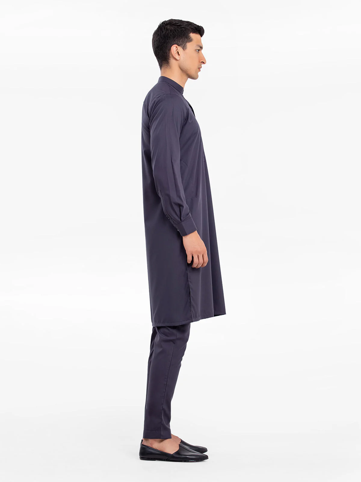 Men's Iron Grey Kurta Pajama - EMTKPT24-027 - Image 3