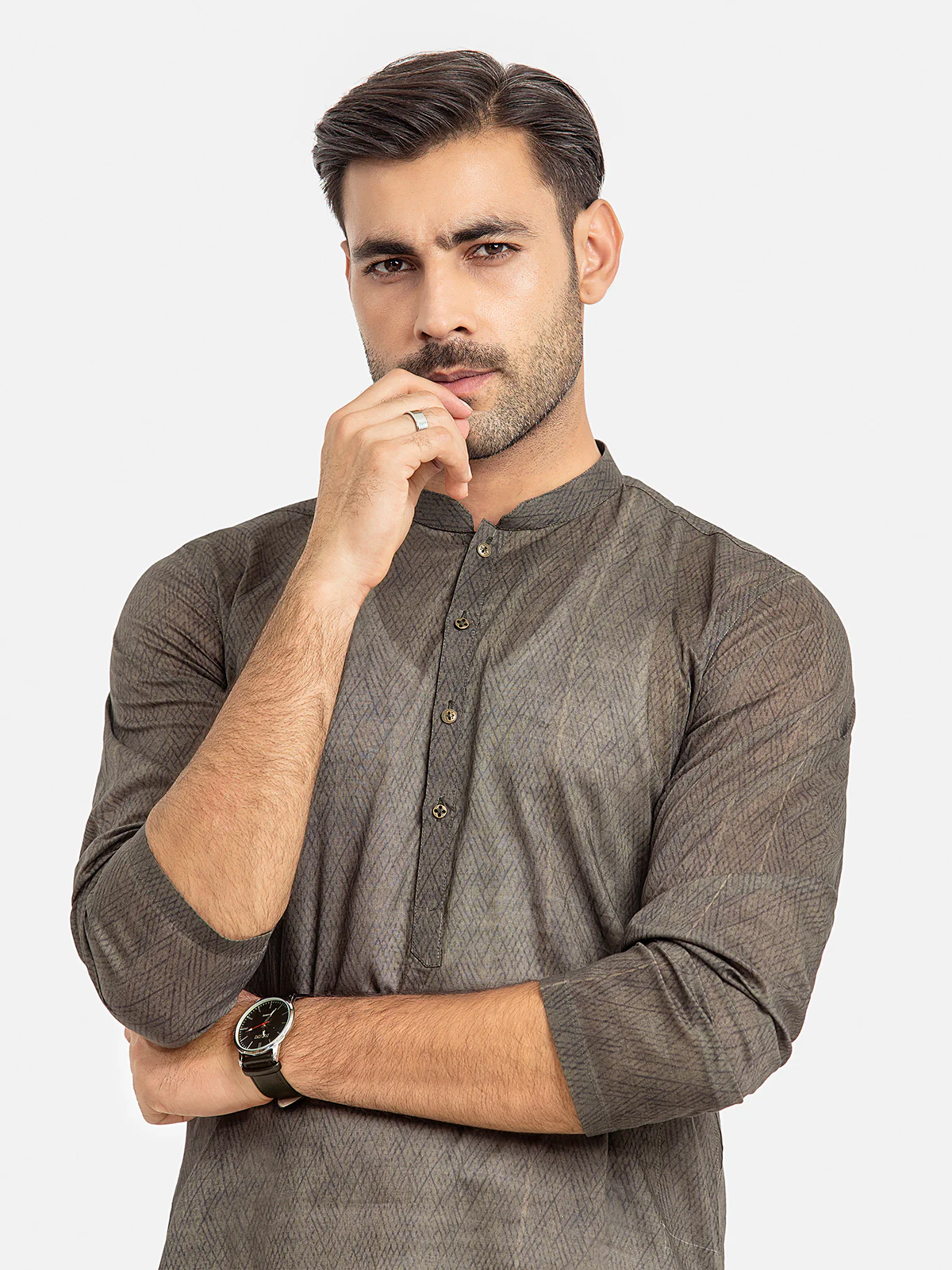 Men's Green Kurta - EMTKC24S-128 - Image 2